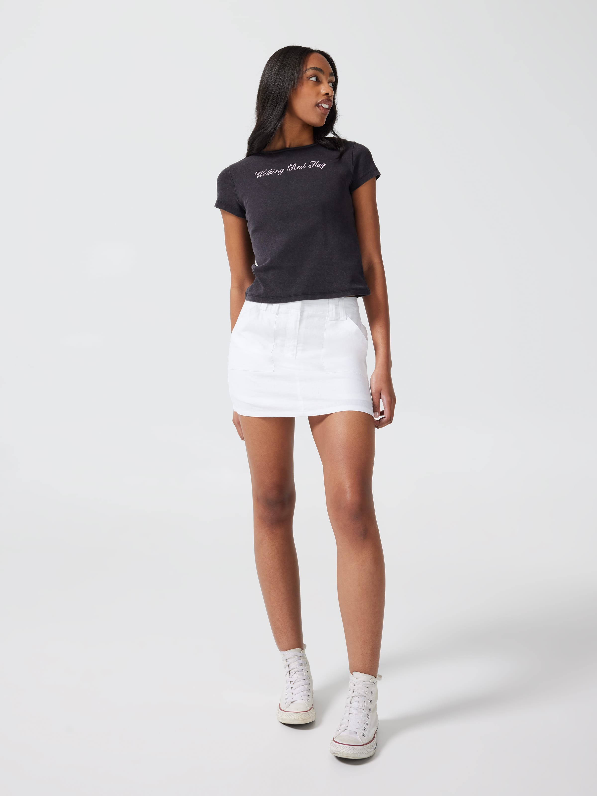 Walking Red Flag Baby Tee