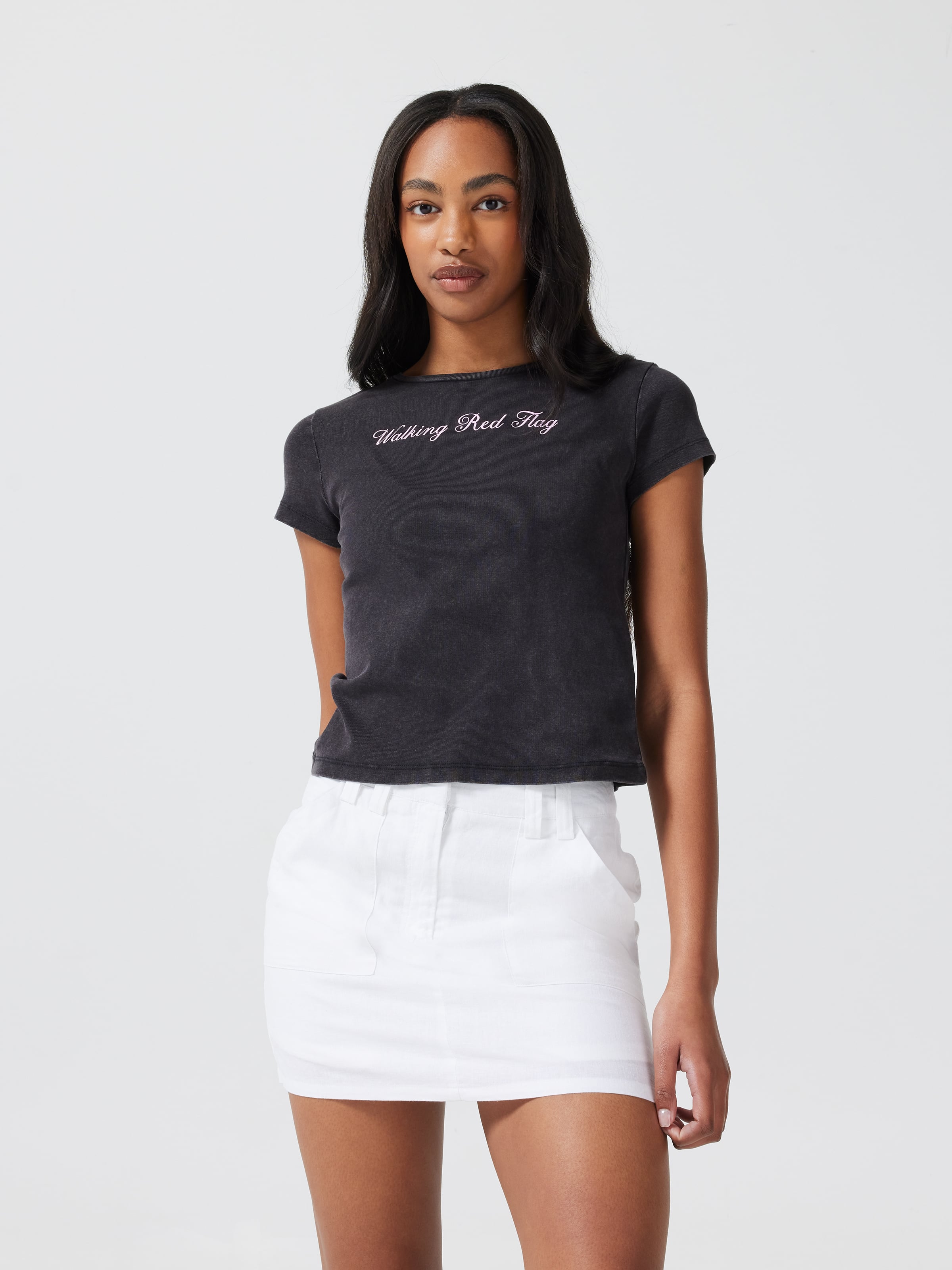Walking Red Flag Baby Tee