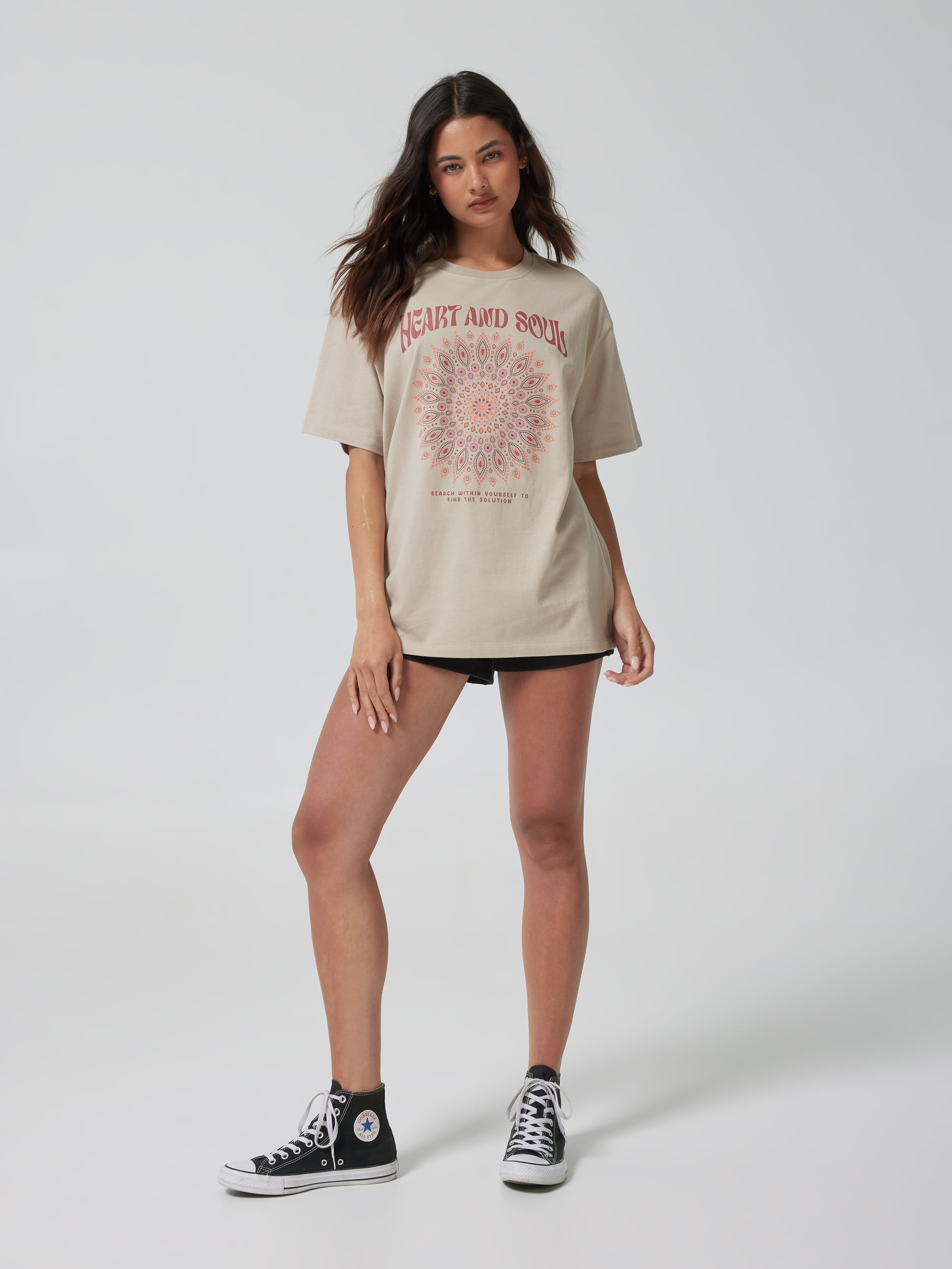 Heart & Soul Mandala Oversized Tee