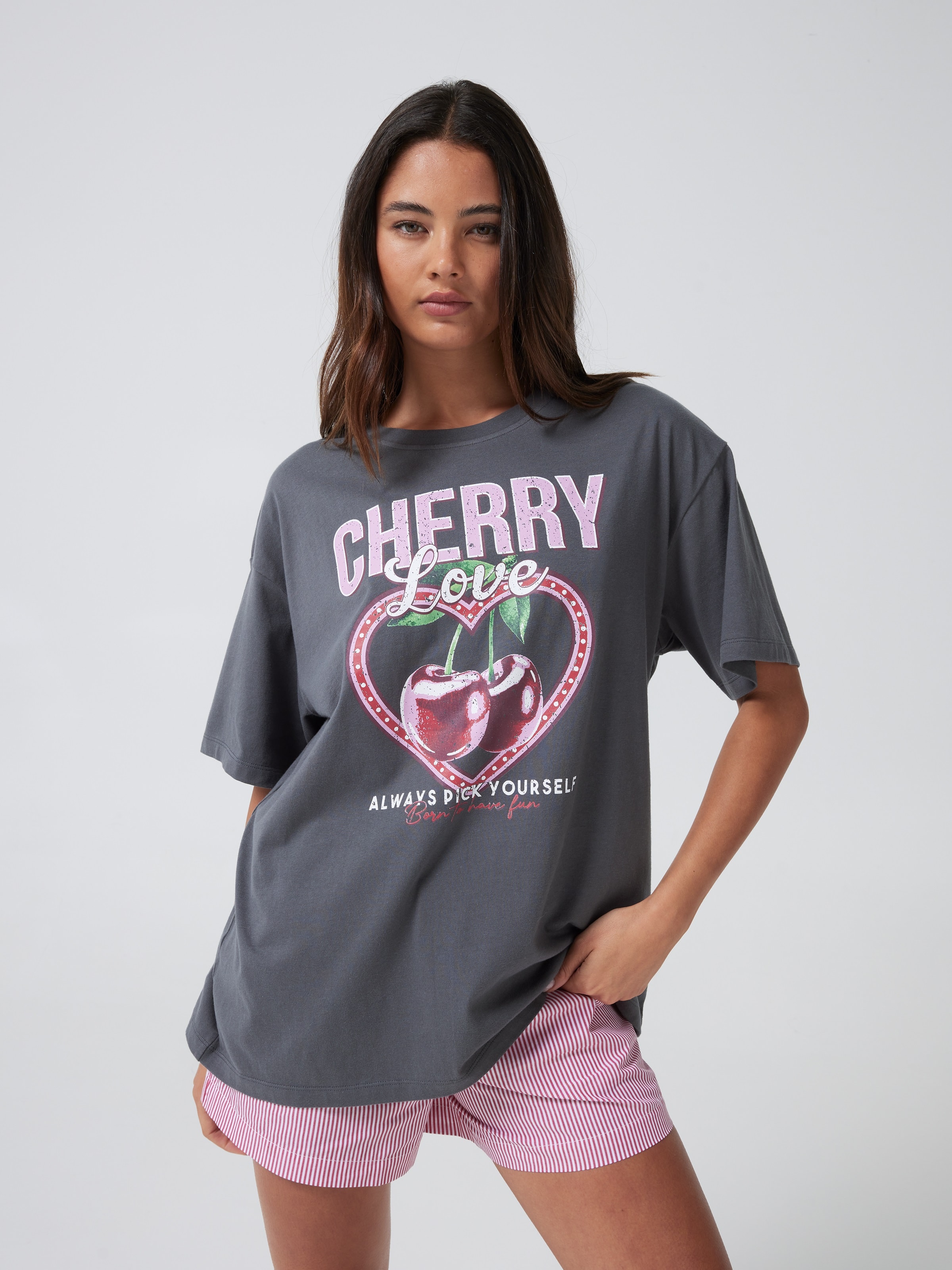 Cherry Love Oversized Tee