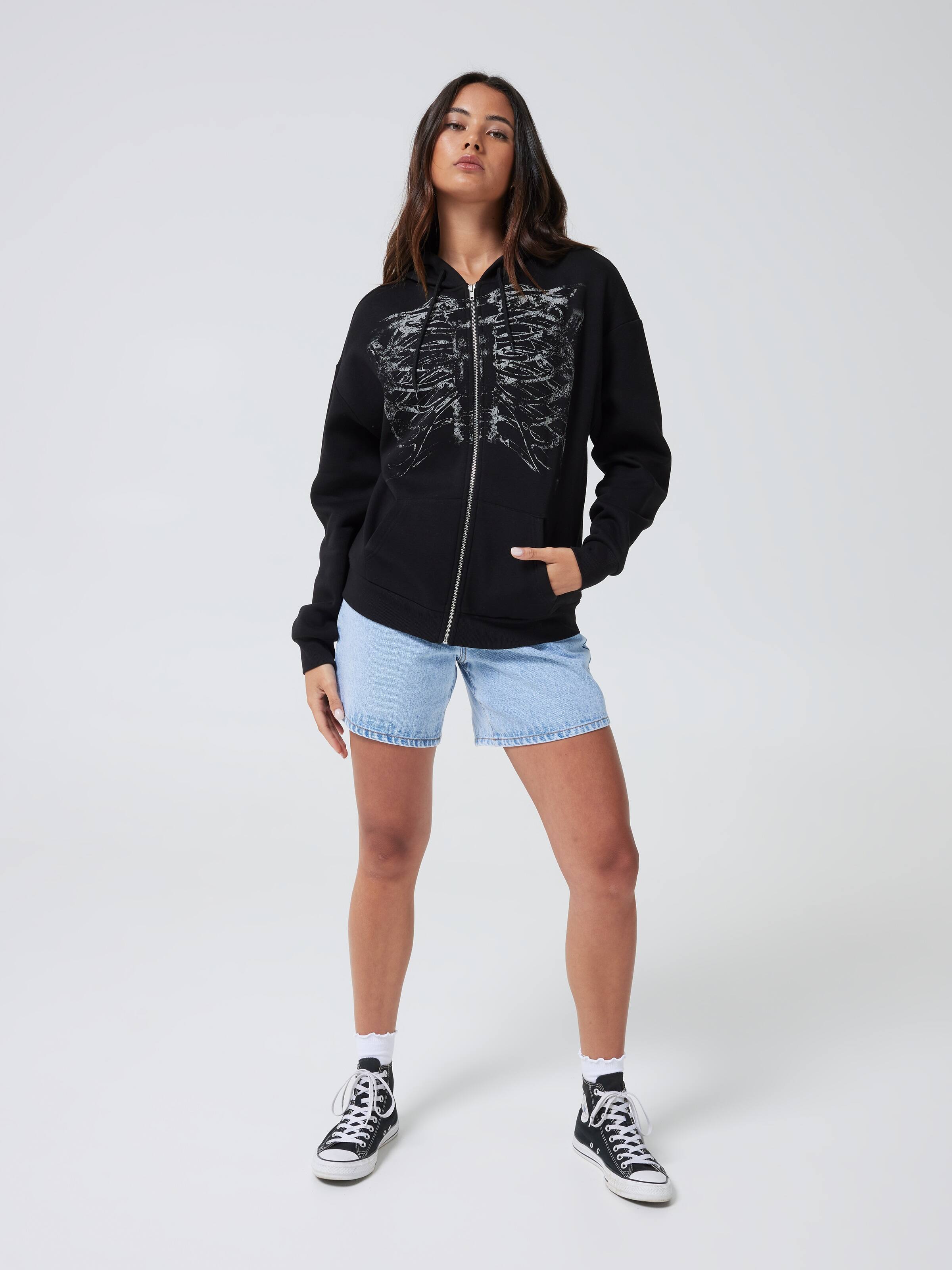 Ribcage Zip Up Hoodie
