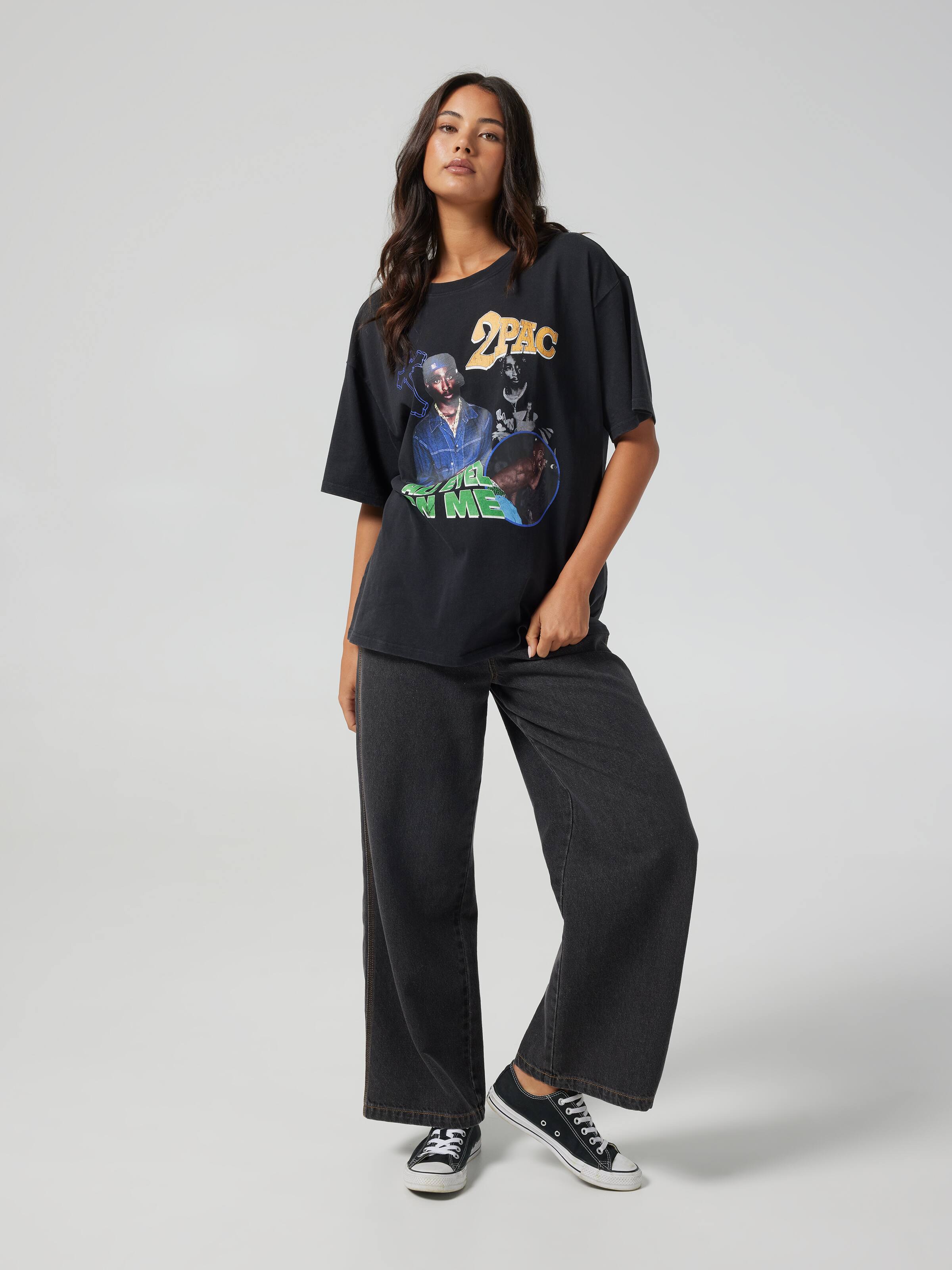 Tupac Airbrush Oversized Tee