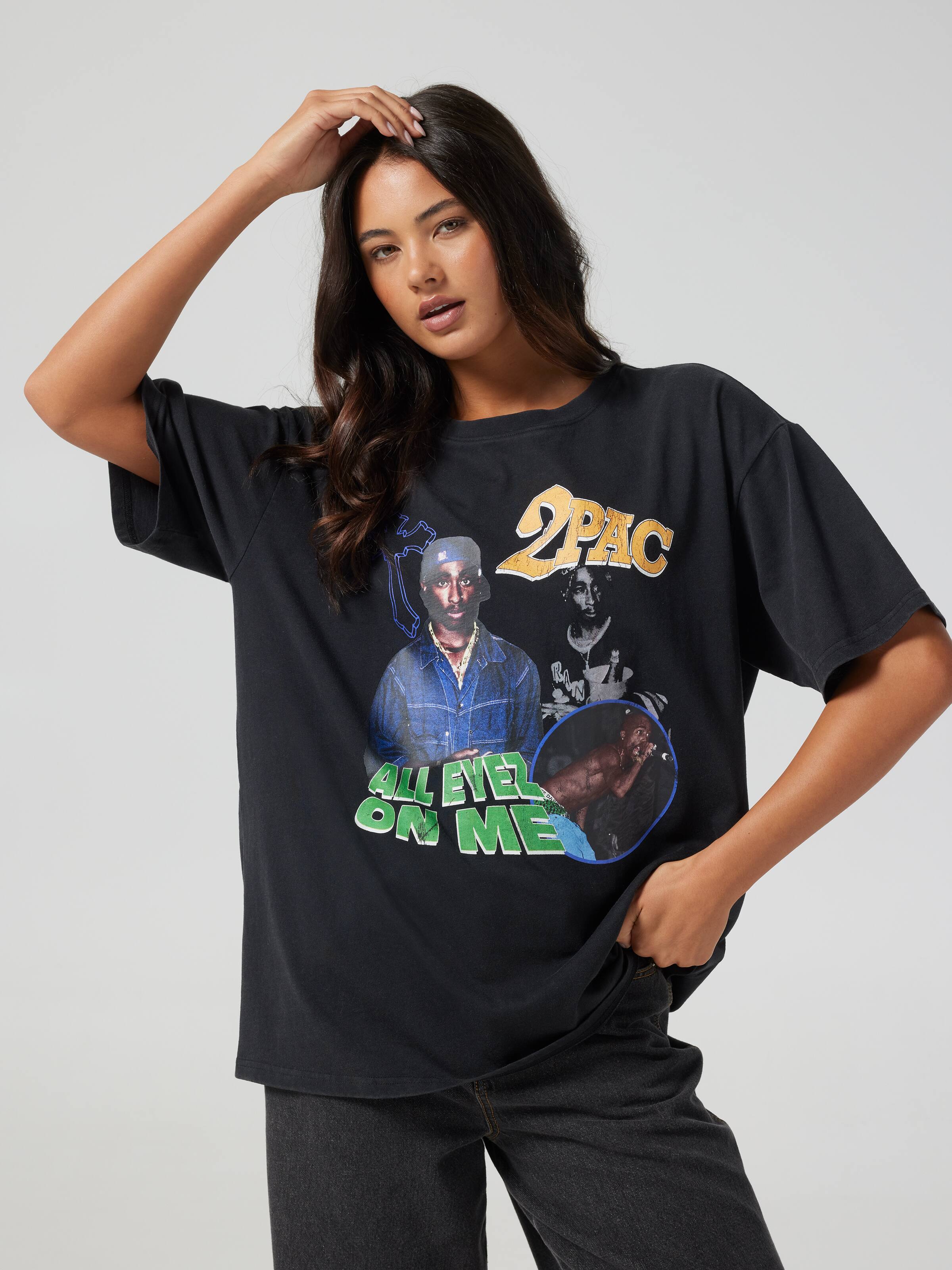 Tupac Airbrush Oversized Tee
