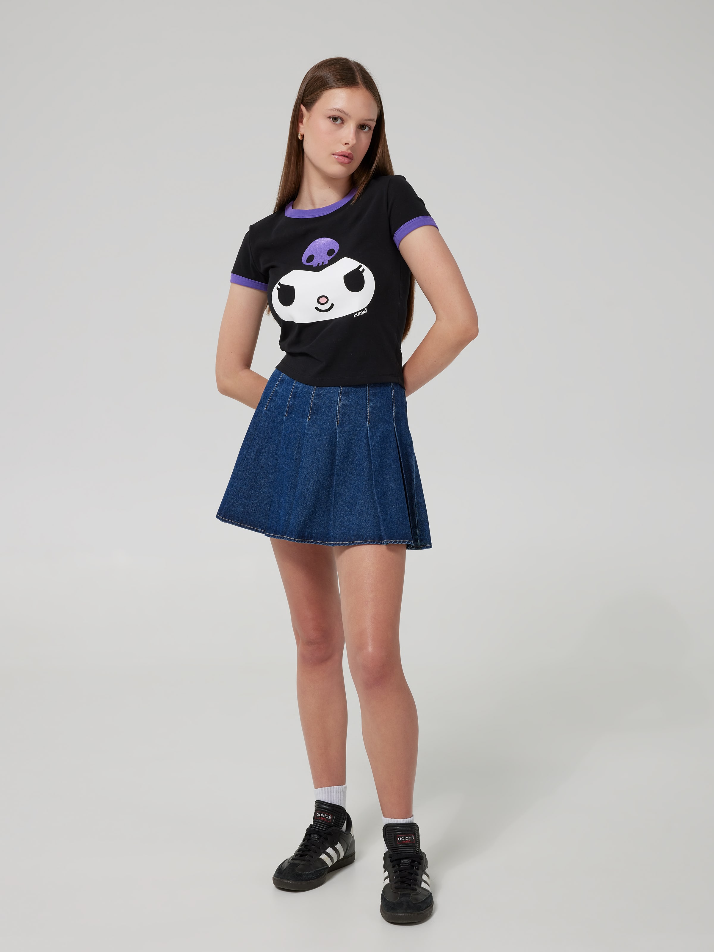 Kuromi Face Baby Tee
