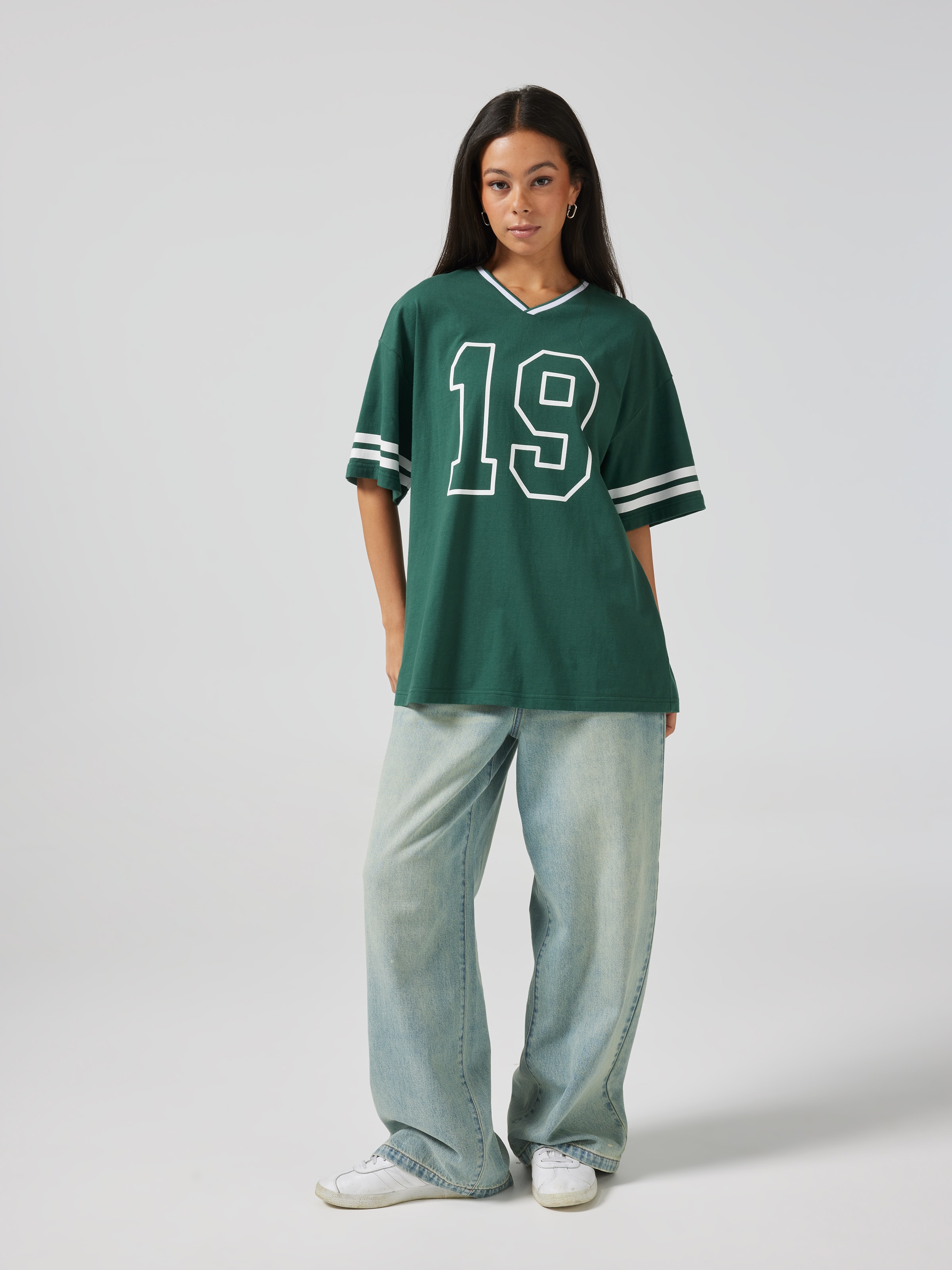 19 Jersey Oversized Tee