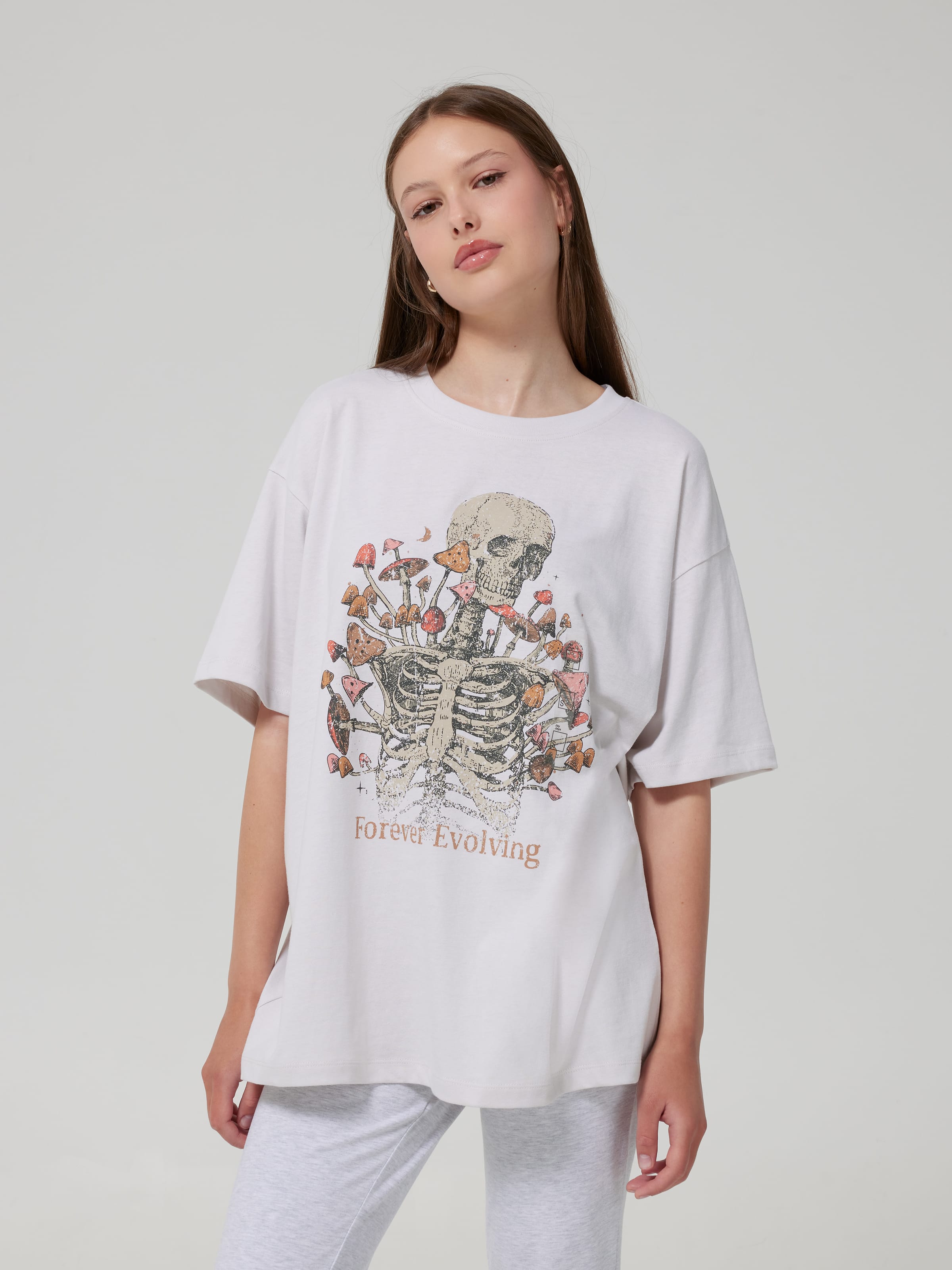Forever Evolving Skeleton Oversized Tee