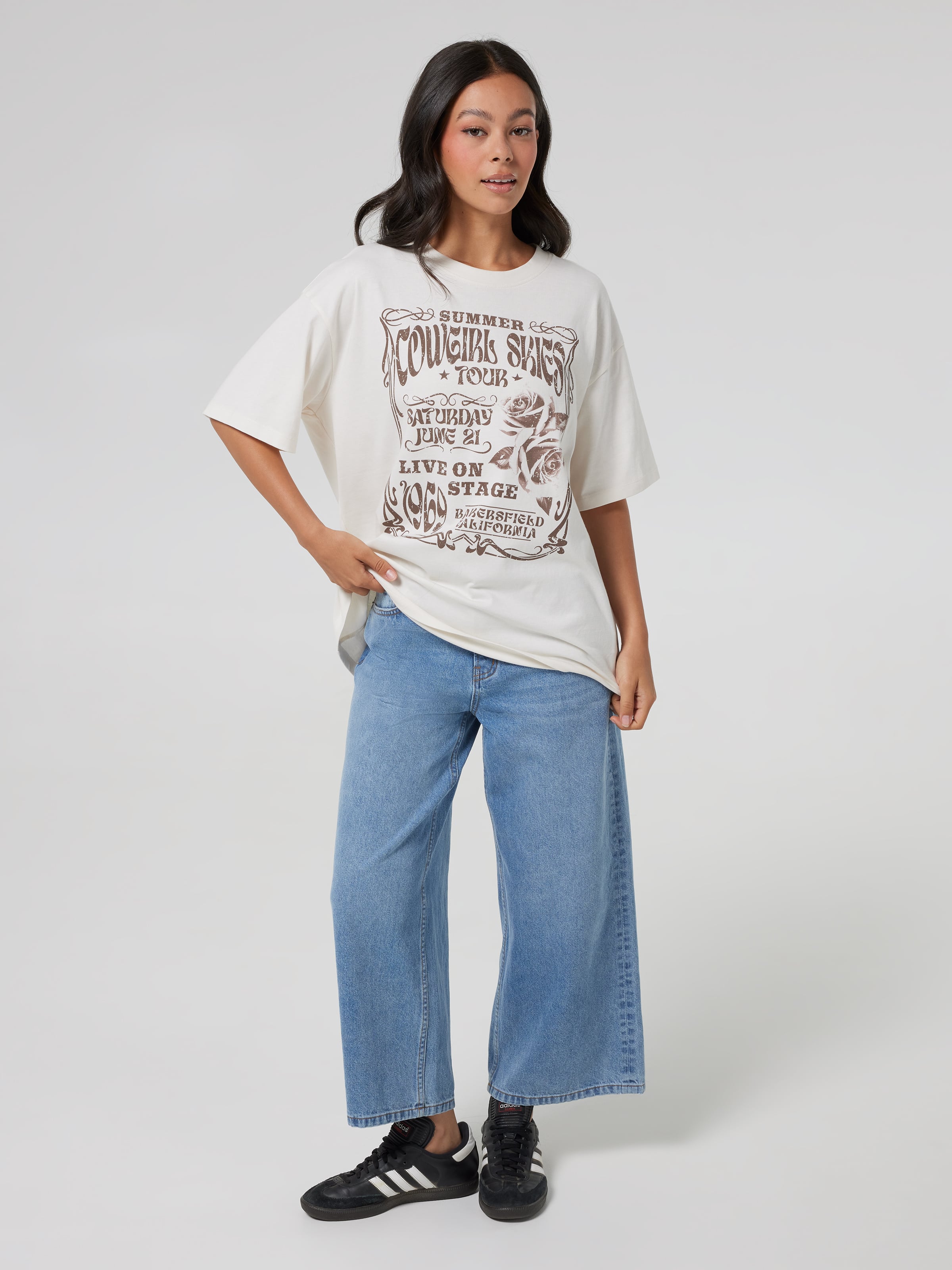 Rose Tour Oversized Tee