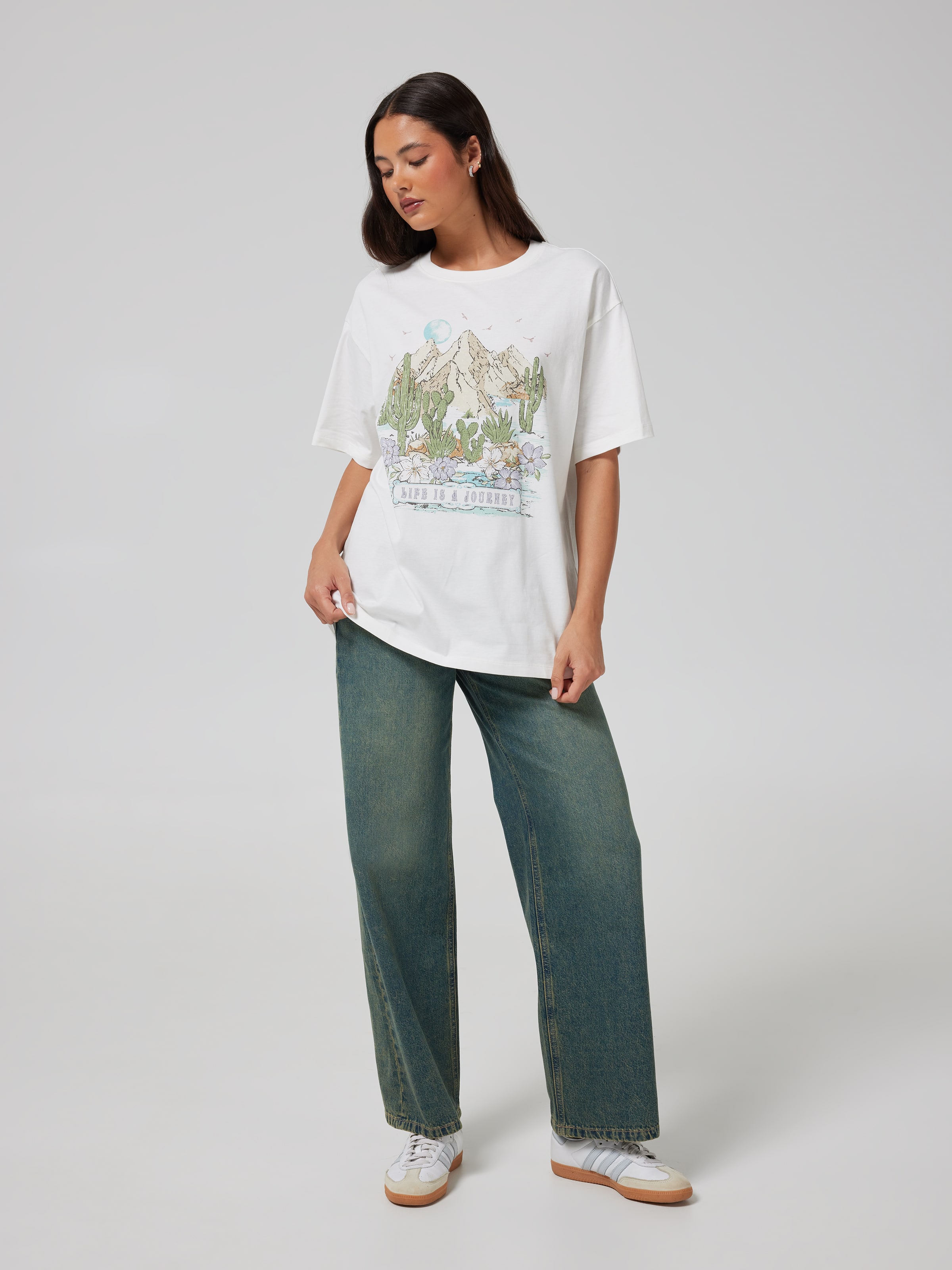 Life Is A Journey Oversized Tee