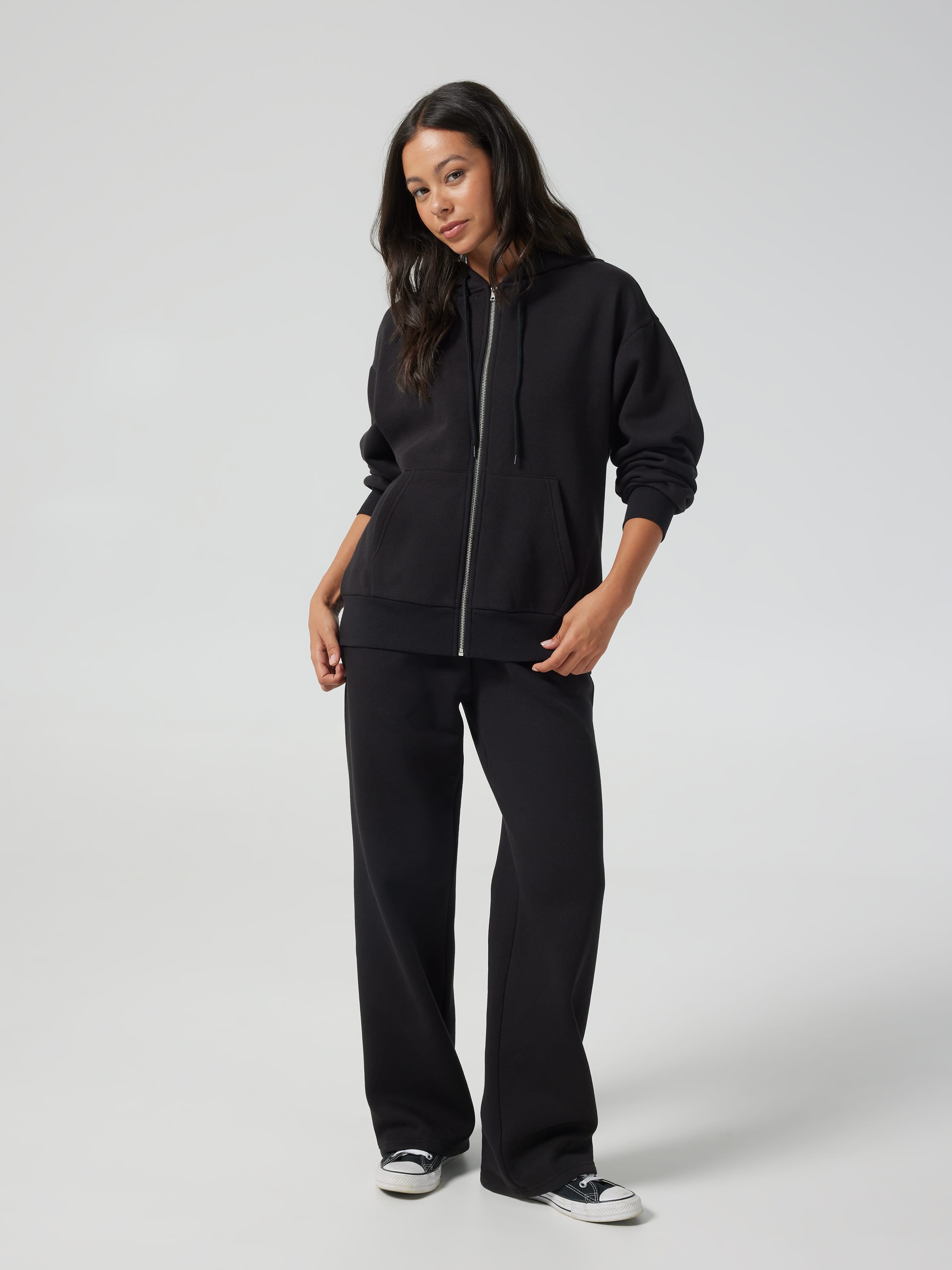 Plain Oversized Zip Thru