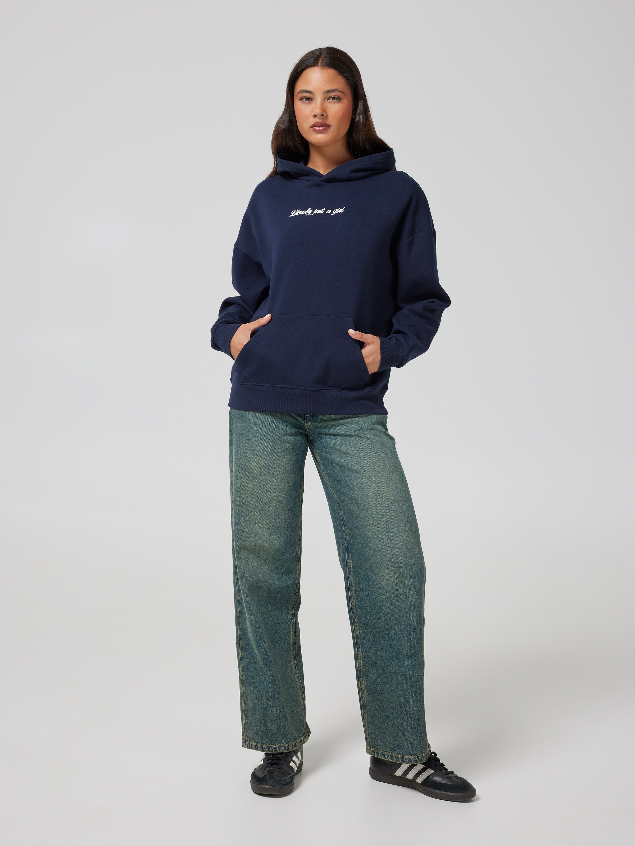 Just A Girl Teddy Oversized Hoodie