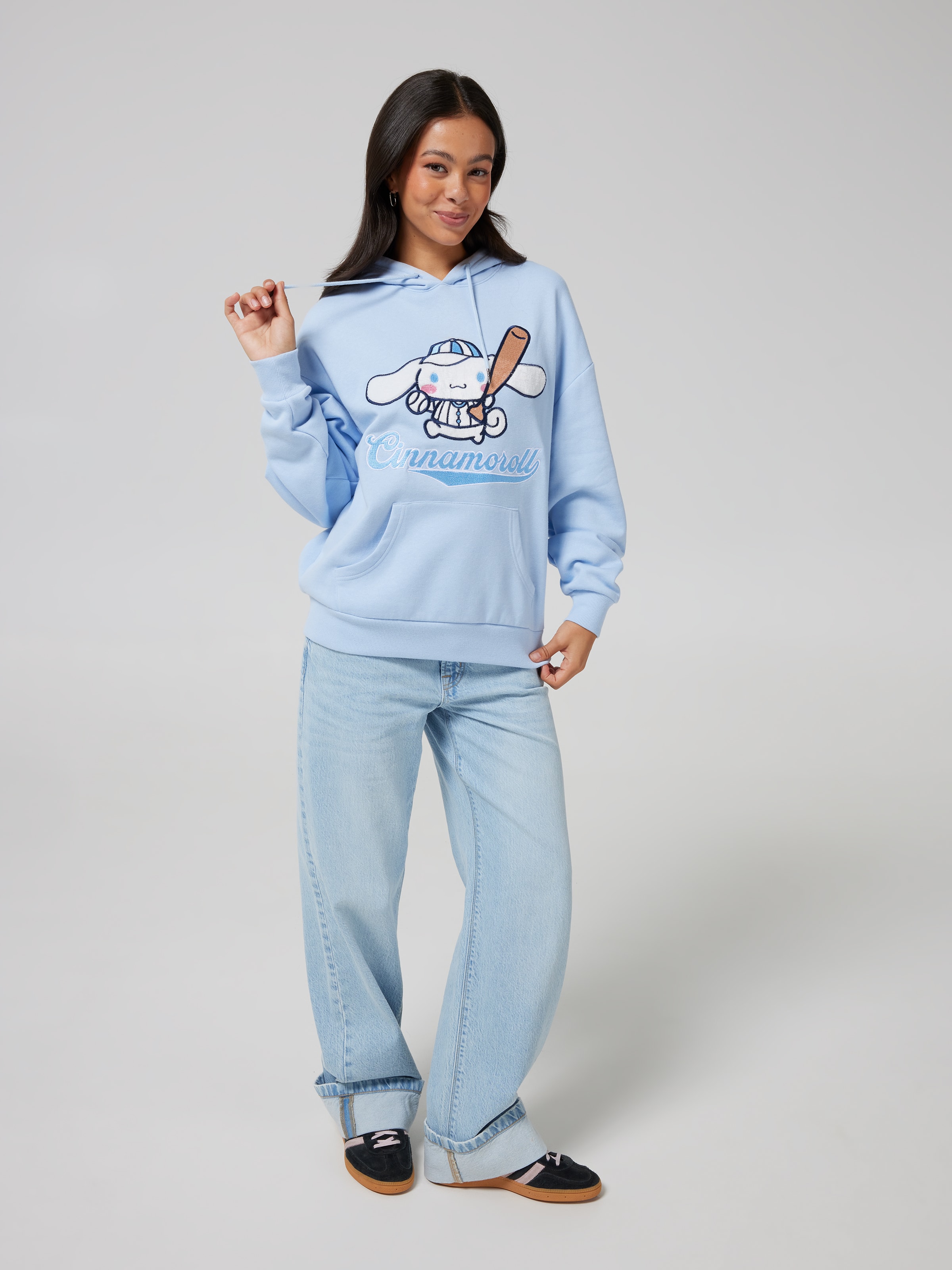 Cinnamoroll Logo Oversized Hoodie