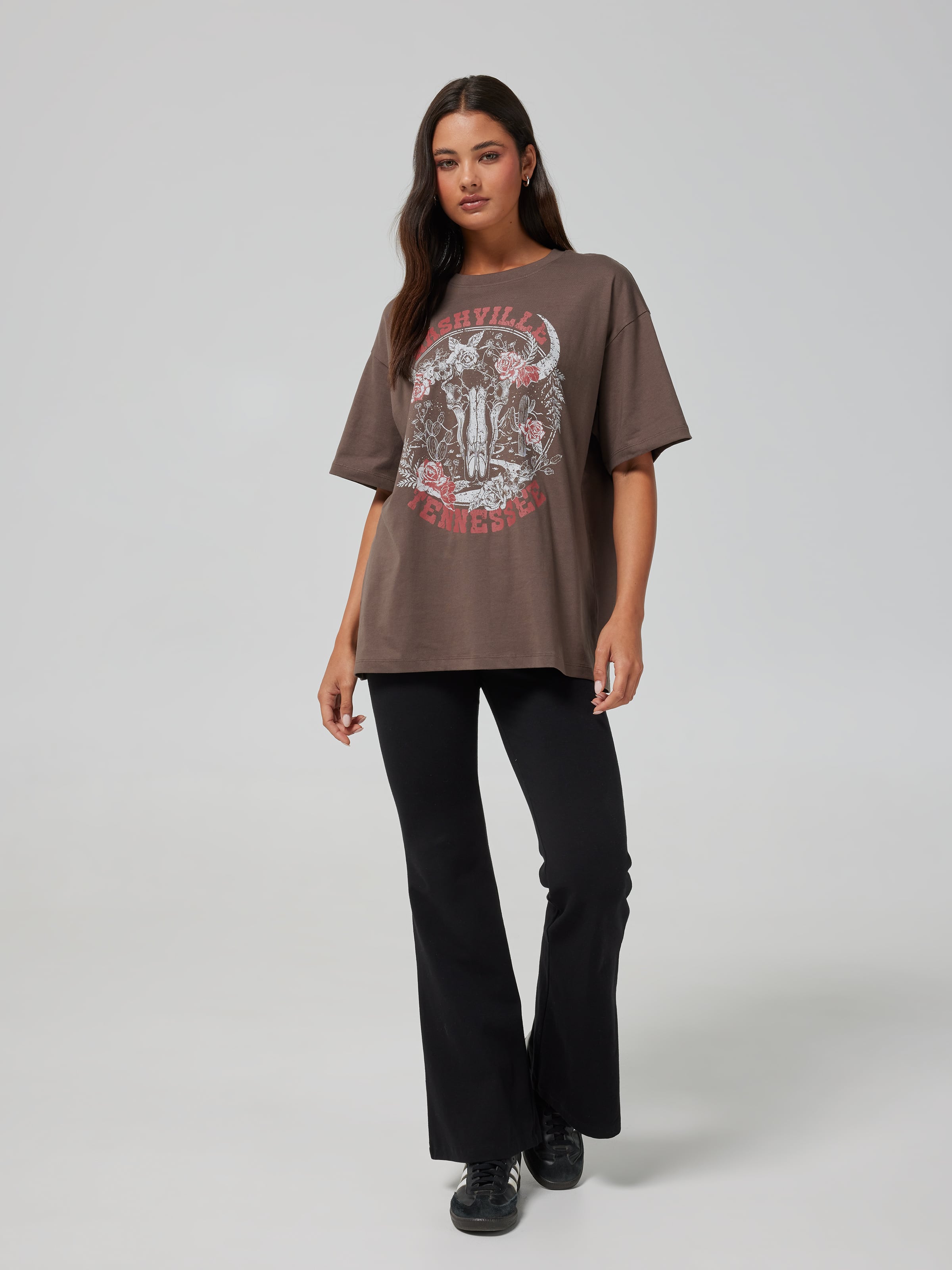 Nashville Cowskull Oversized Tee