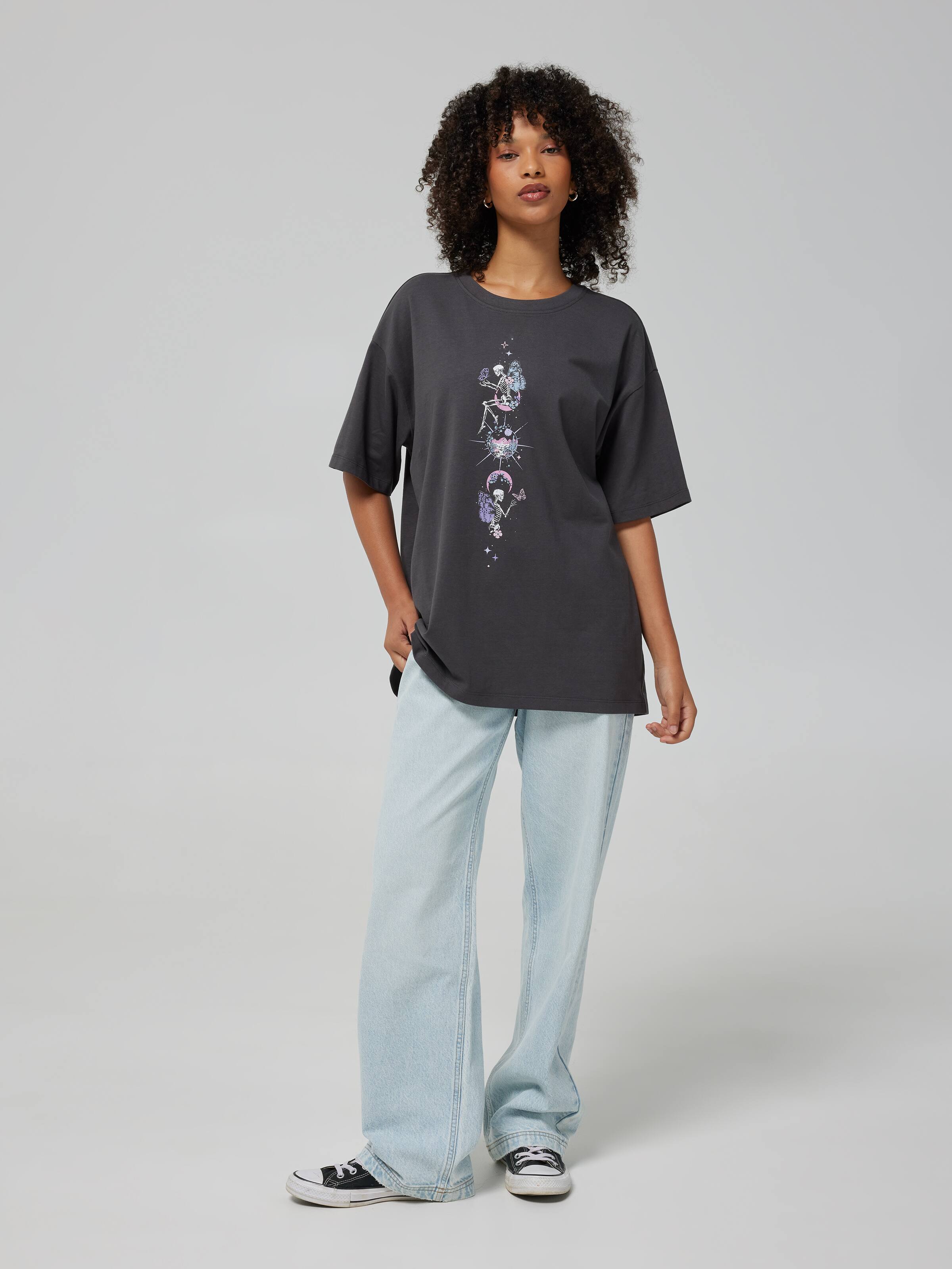 Sisstr Jungle Sky SS Oversized Knit Tee main image 1