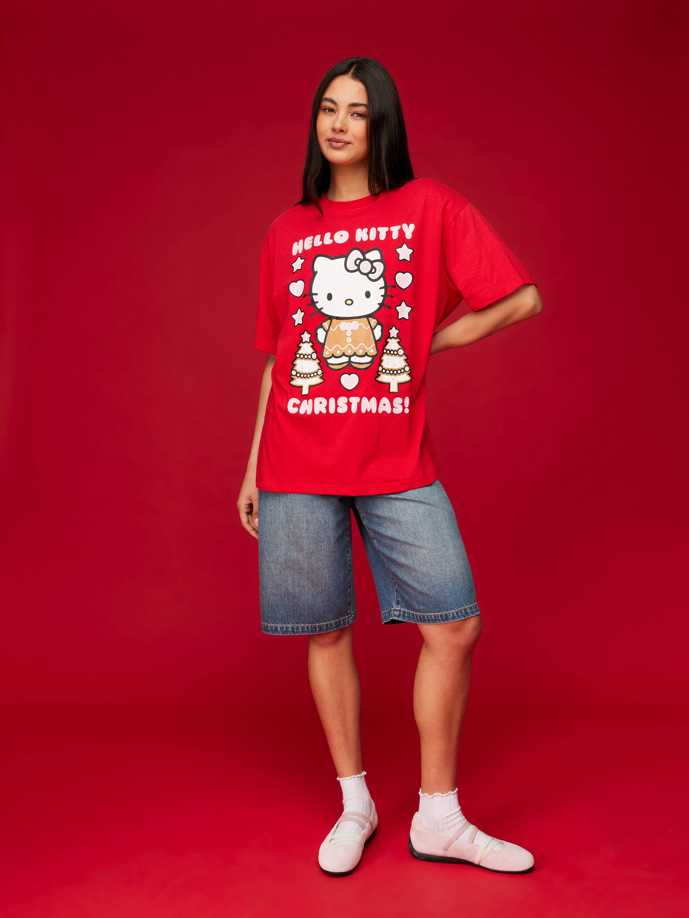 Xmas Hello Christmas Oversized Tee