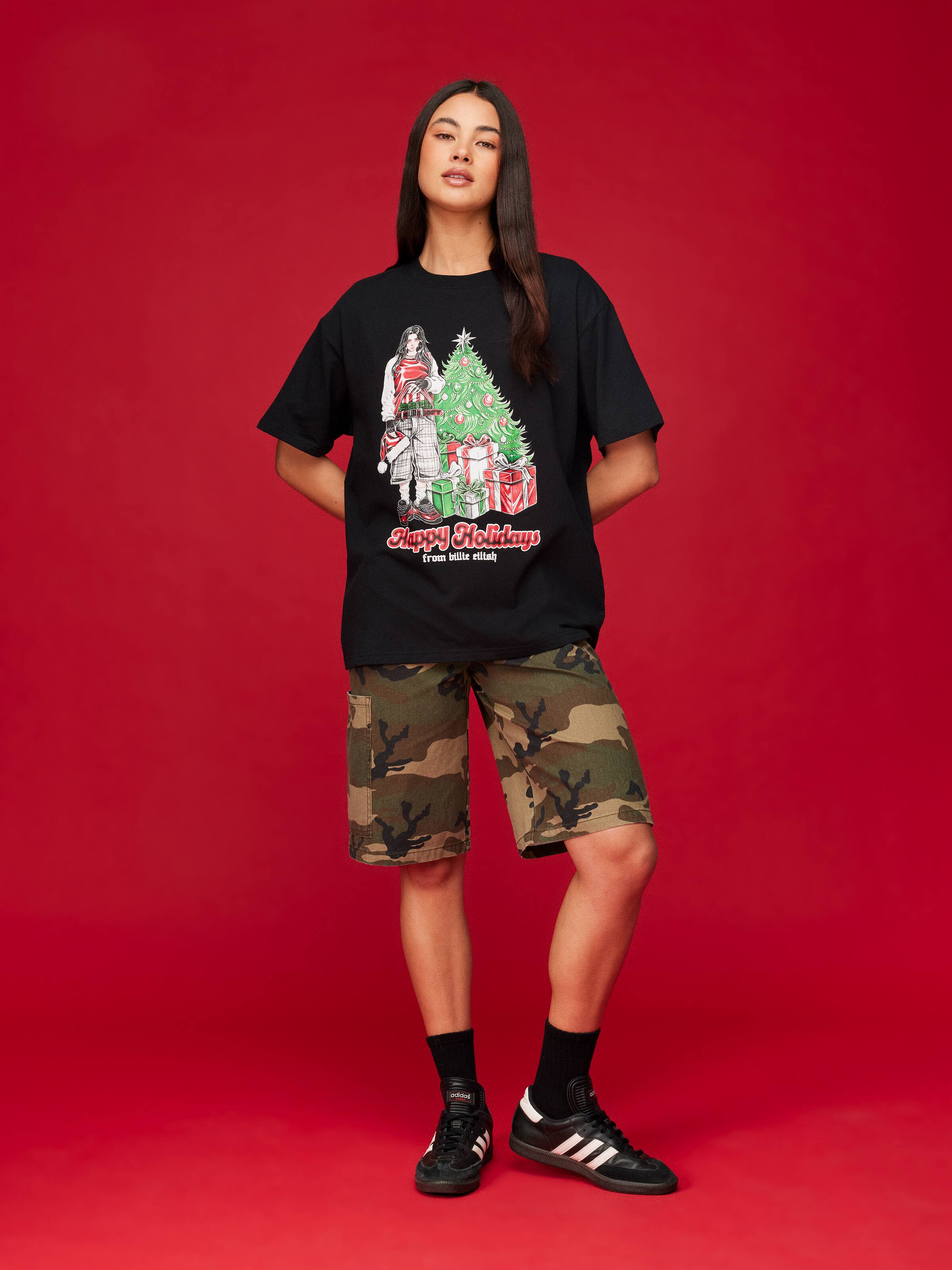 Xmas Billie Eilish Oversized Tee