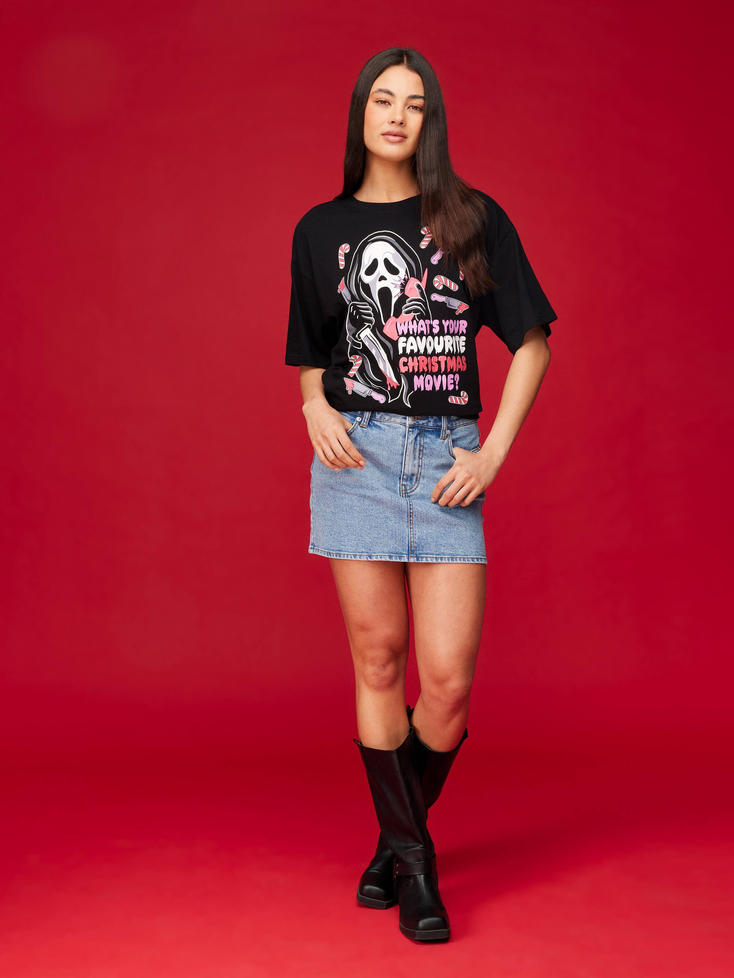Xmas Ghostface Oversized Tee