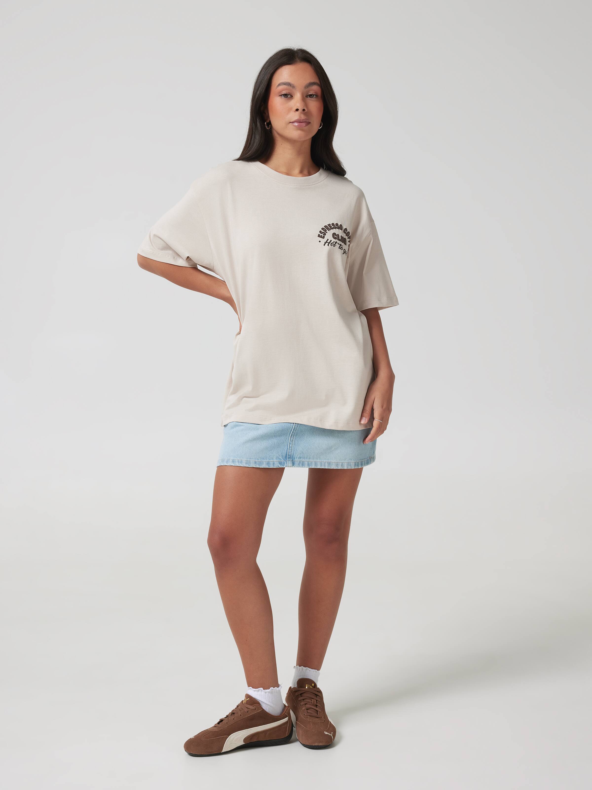 Espresso Coffee Oversized Tee