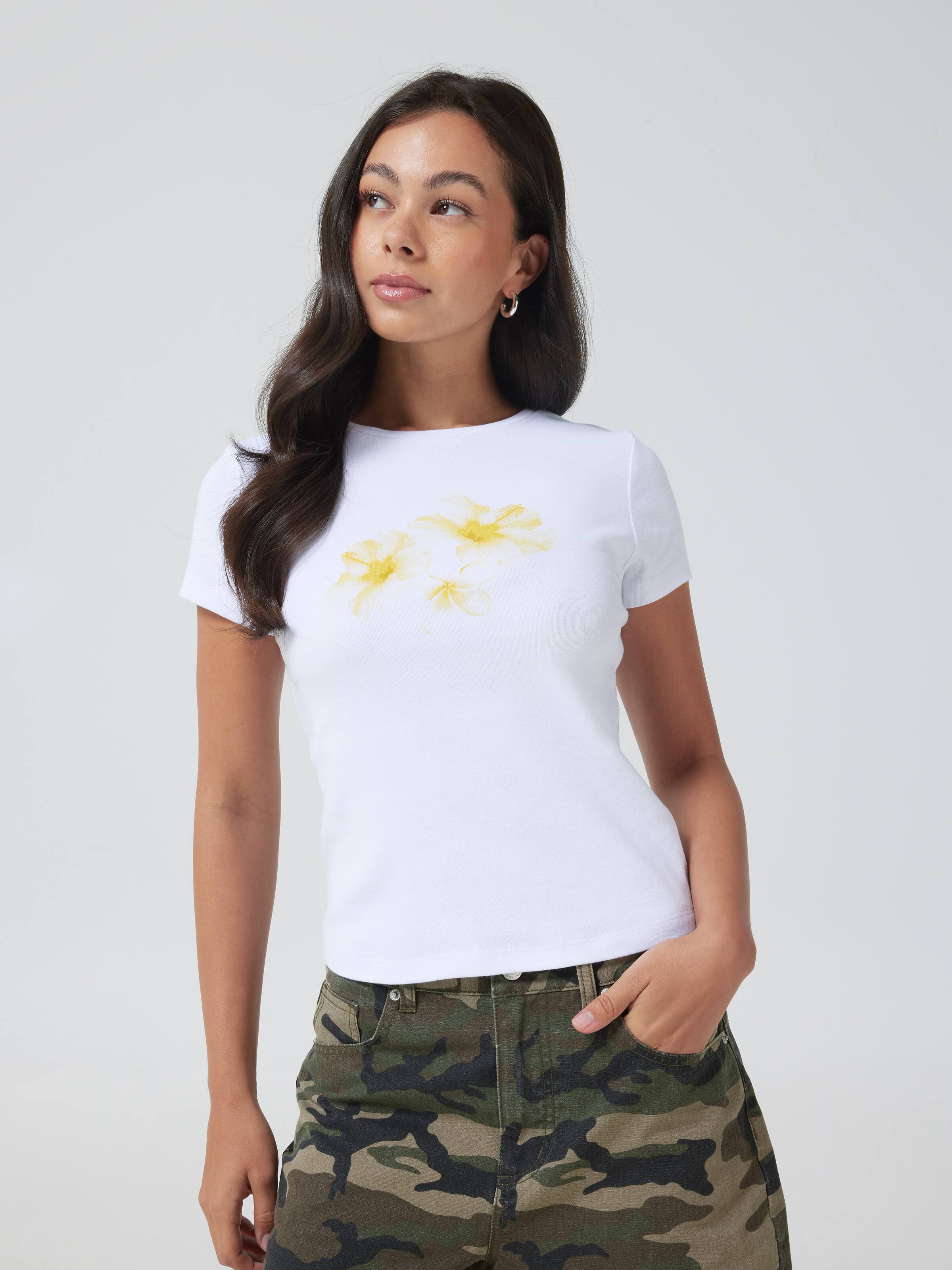 Trio Hibiscus Baby Tee