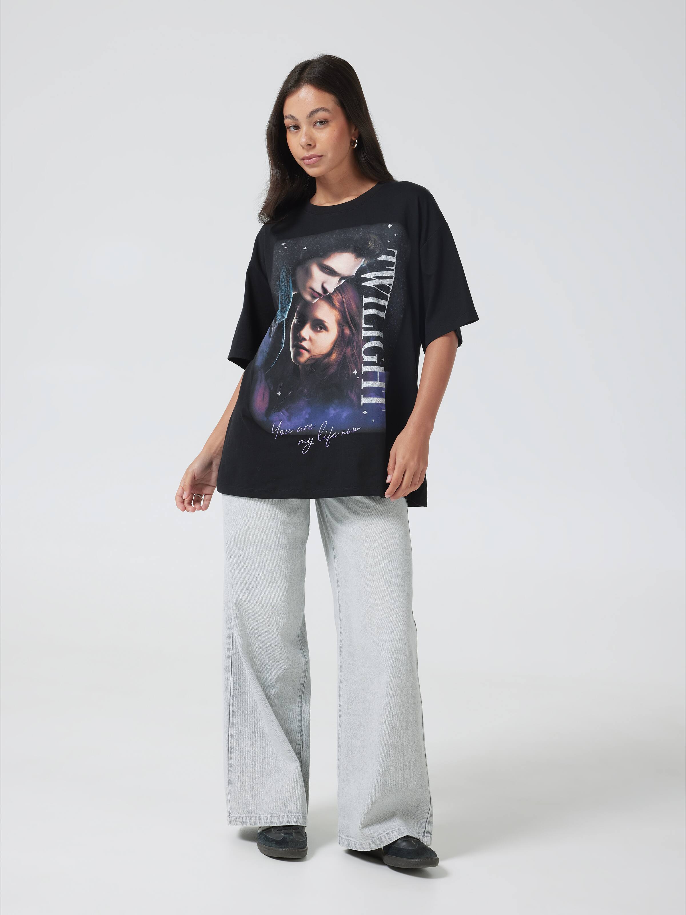 Twilight Glitter Logo Oversized Tee