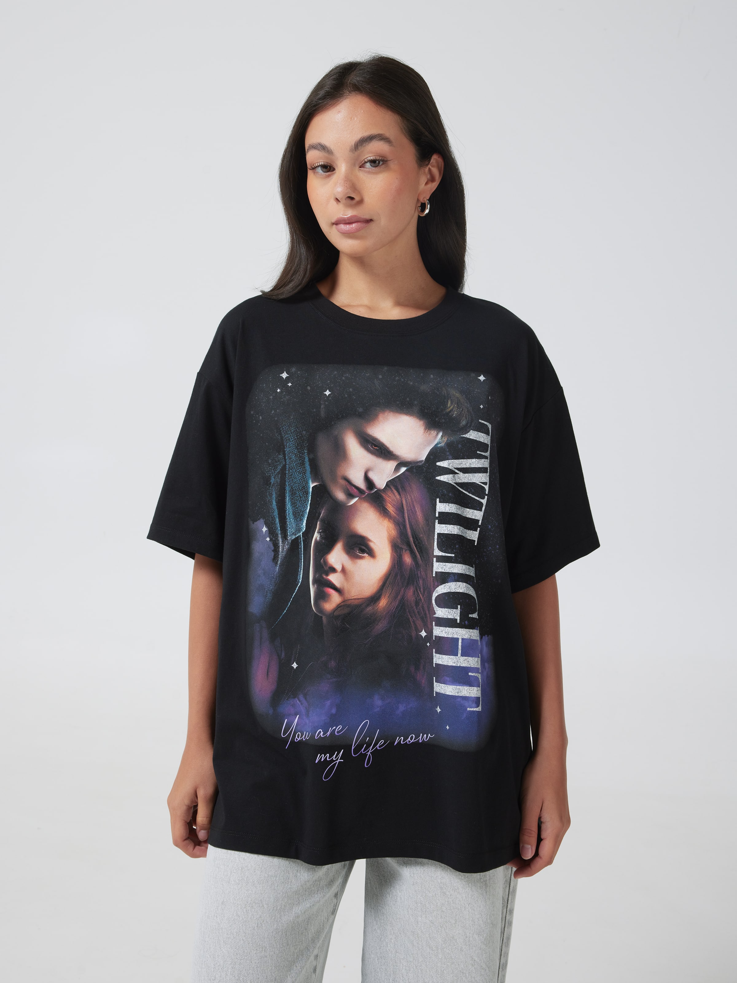 Twilight Glitter Logo Oversized Tee