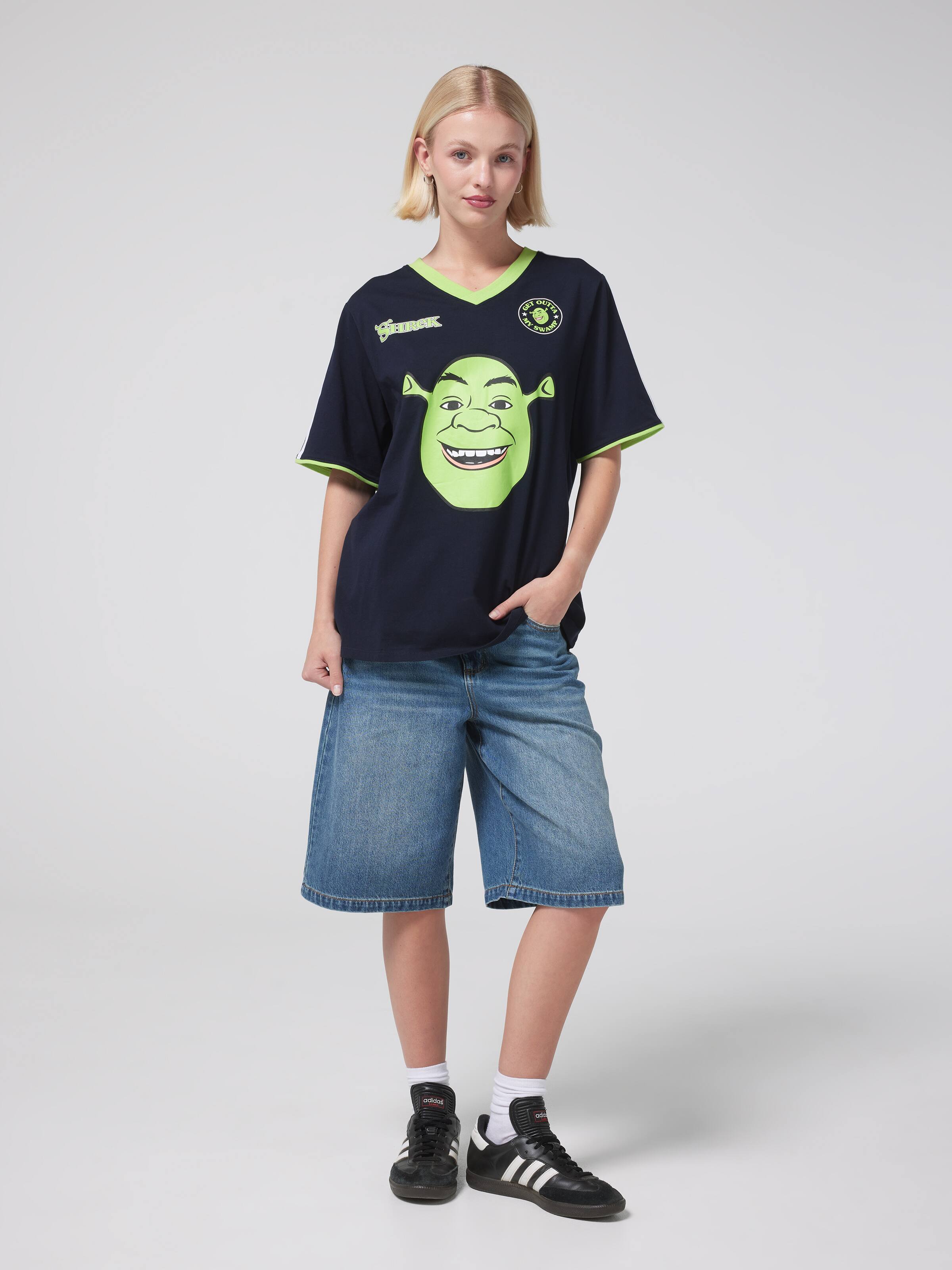 Shrek 01 V Neck Oversized Tee