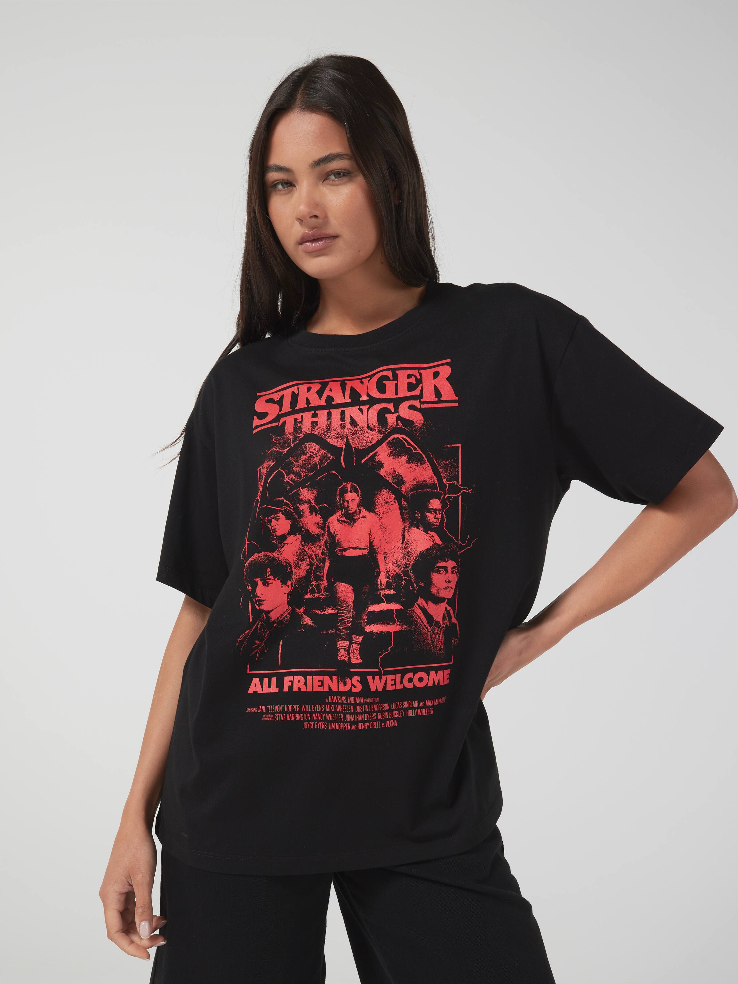 Stranger Things All Friends Welcome Oversized Tee