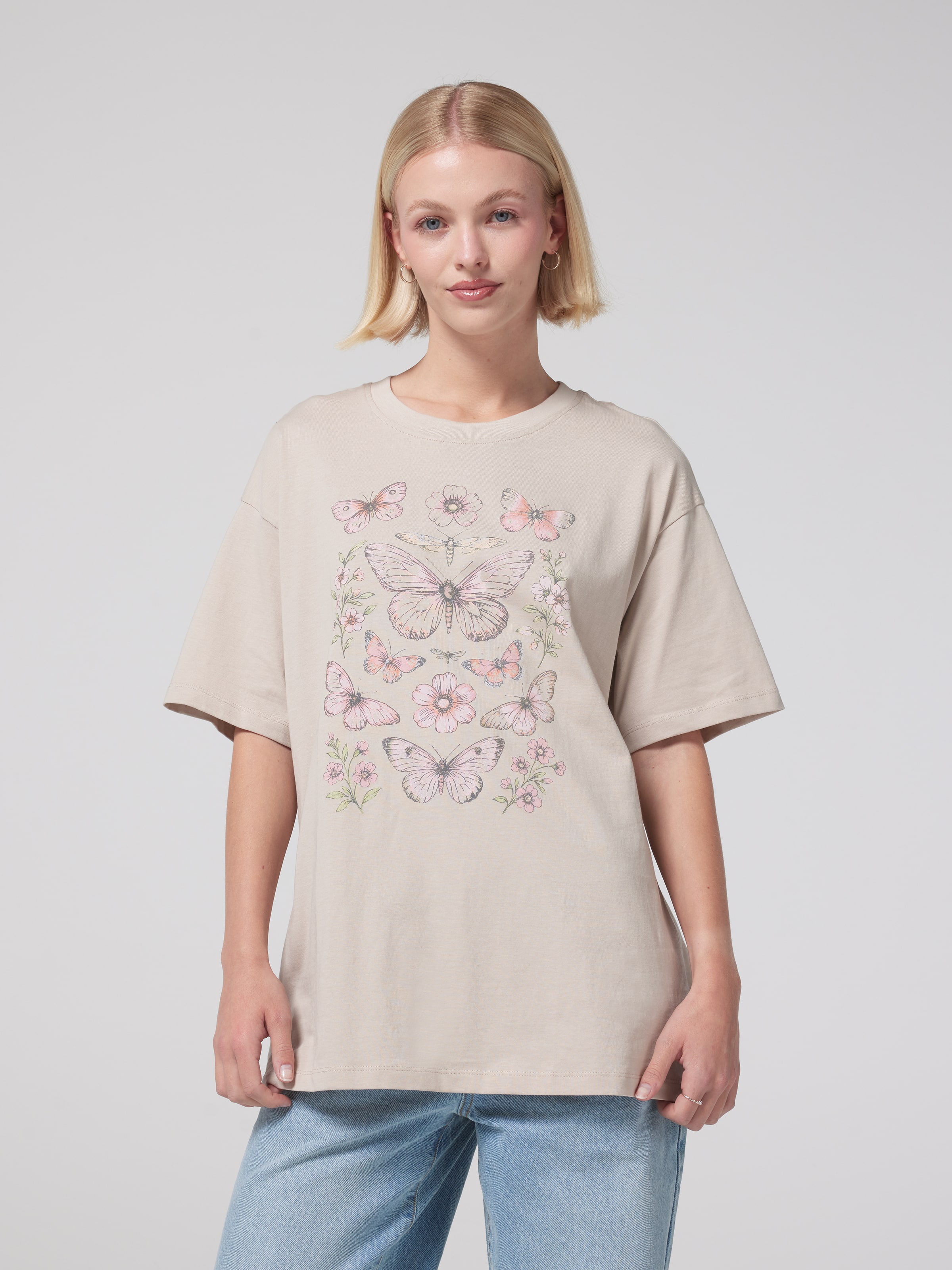 Mystic Boho Butterfly Oversized Tee