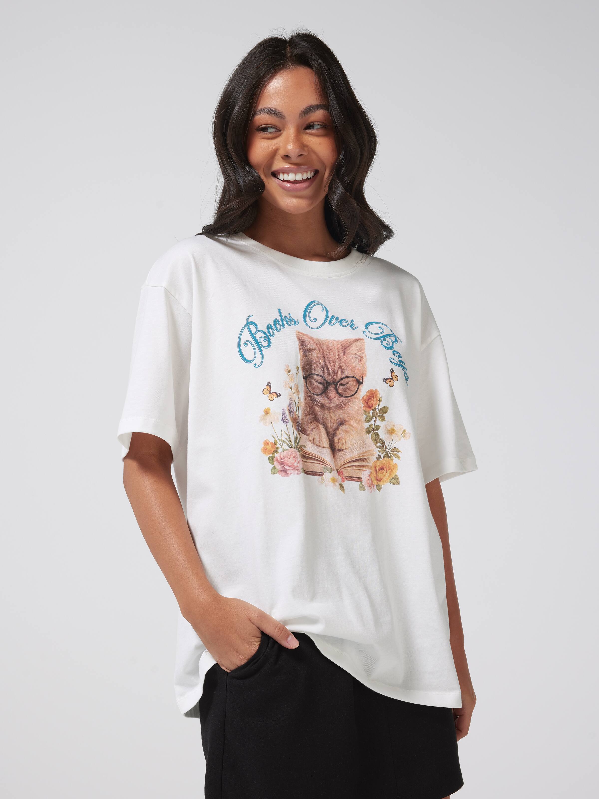Books Over Boys Oversized Tee