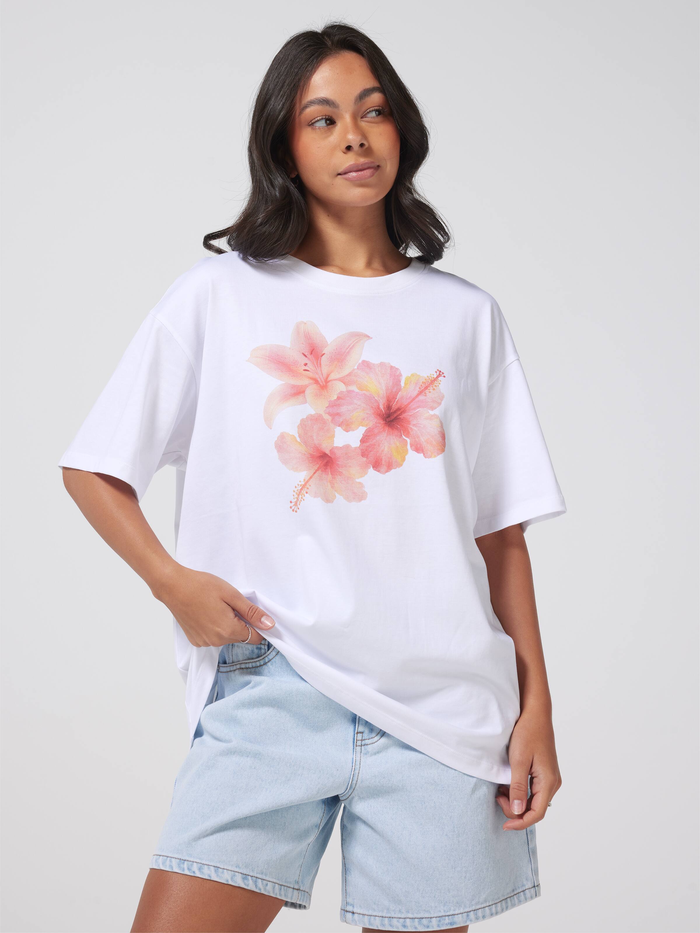 Hibiscus Oversized Tee