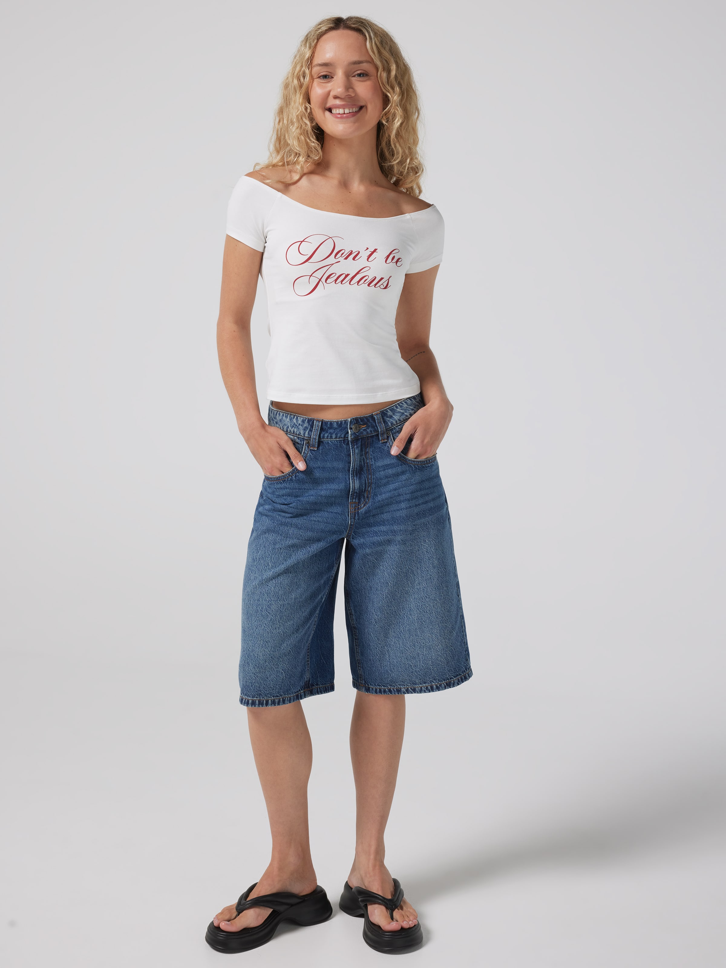 Don't Be Jealous Off The Shoulder Tee