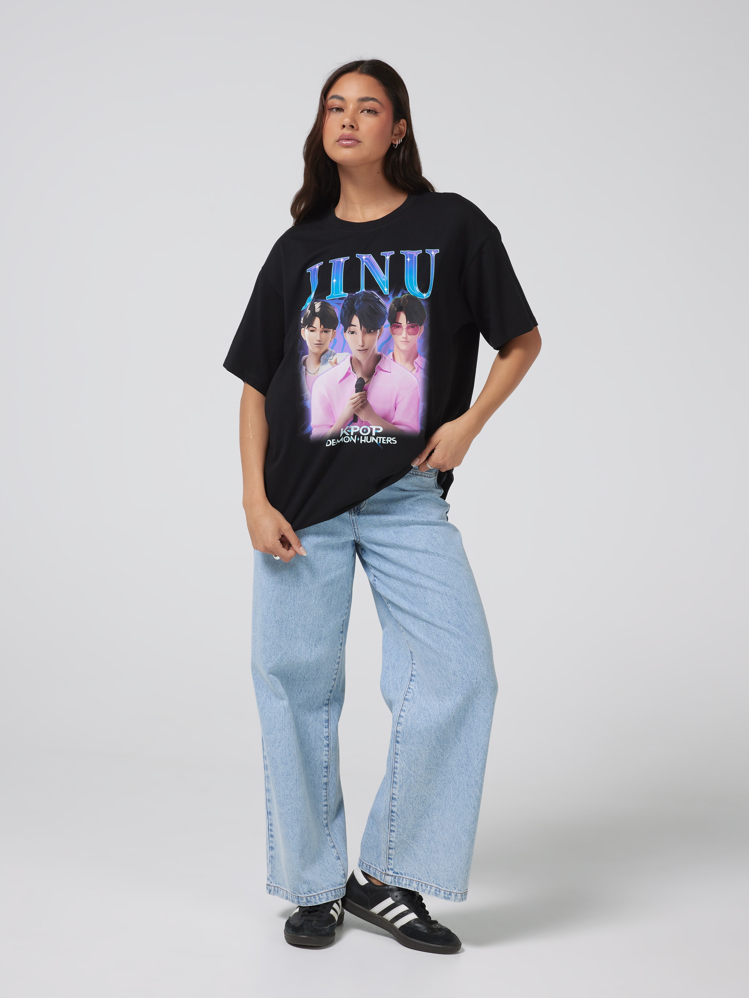 Kpop Demon Hunters Juni B Leg Oversized Tee