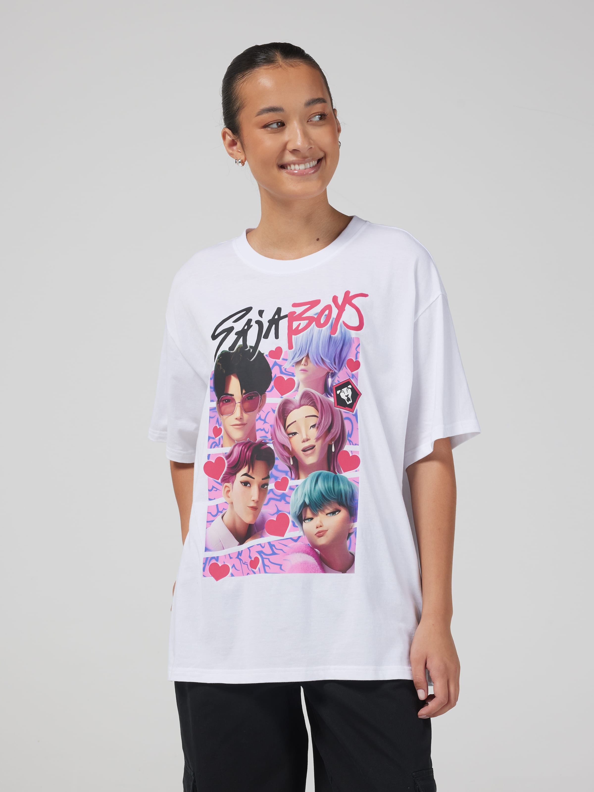 Kpop Saja Boys Hearts Oversized Tee