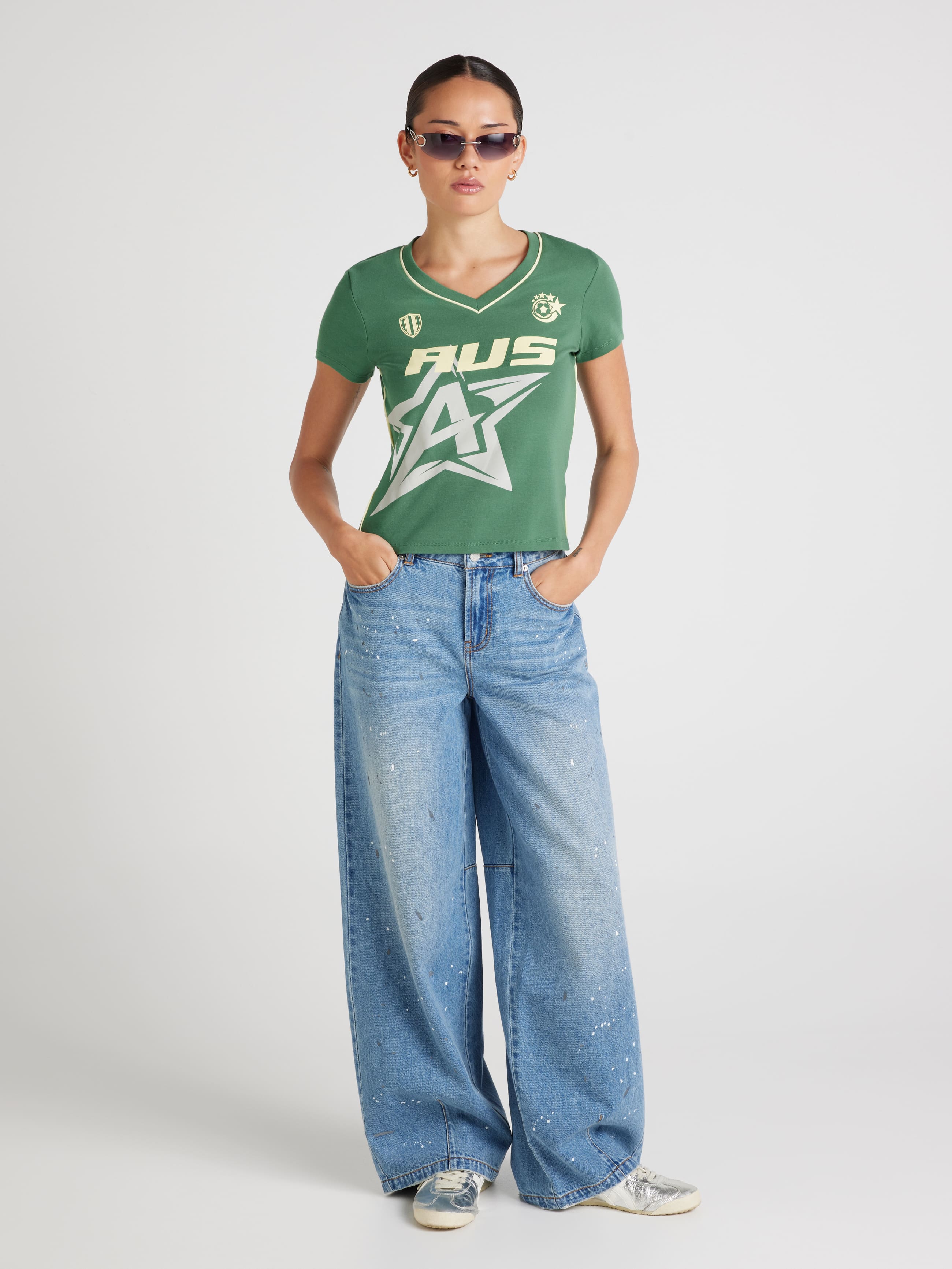 Aus V Neck Baby Tee