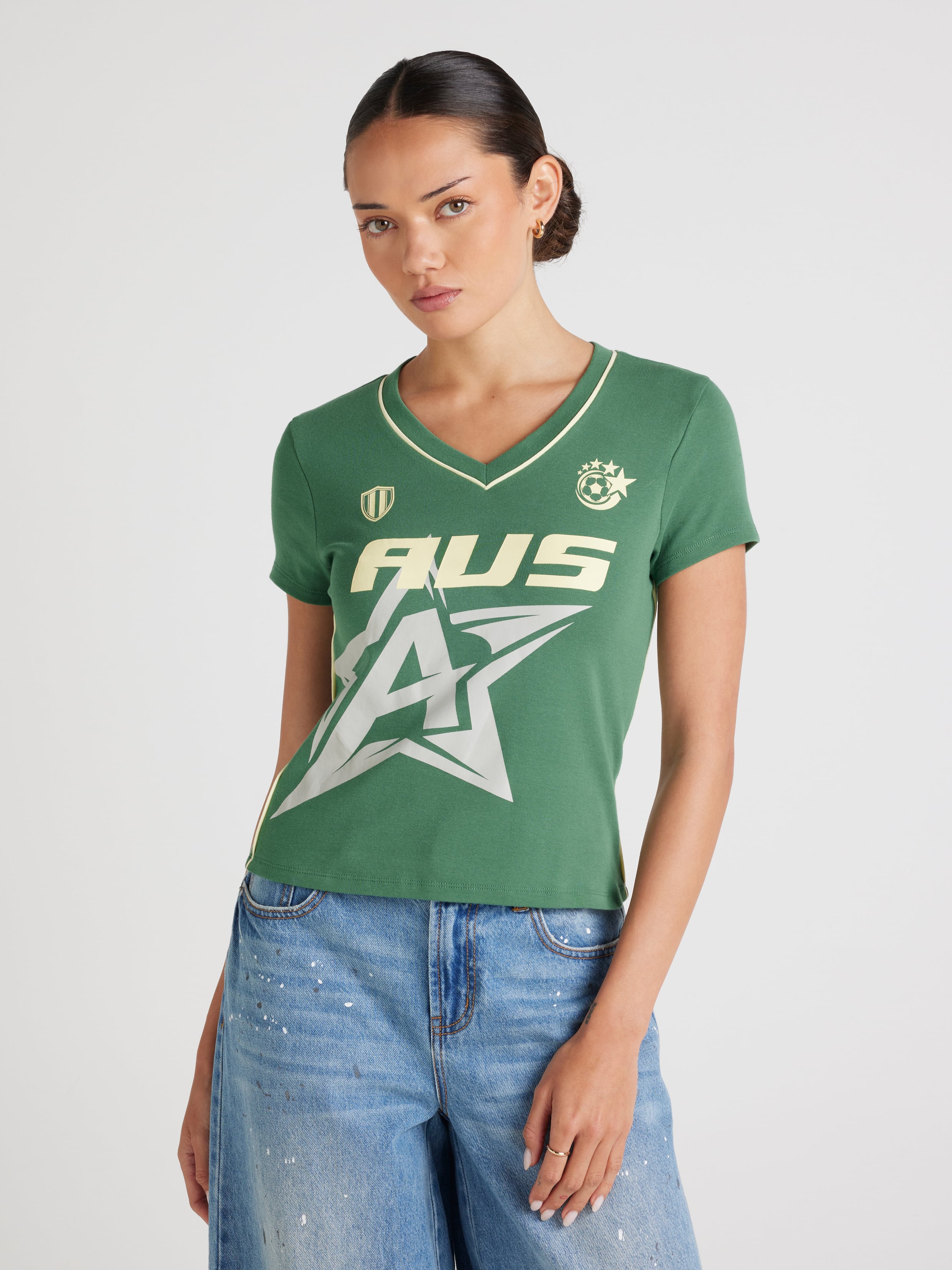 Aus V Neck Baby Tee