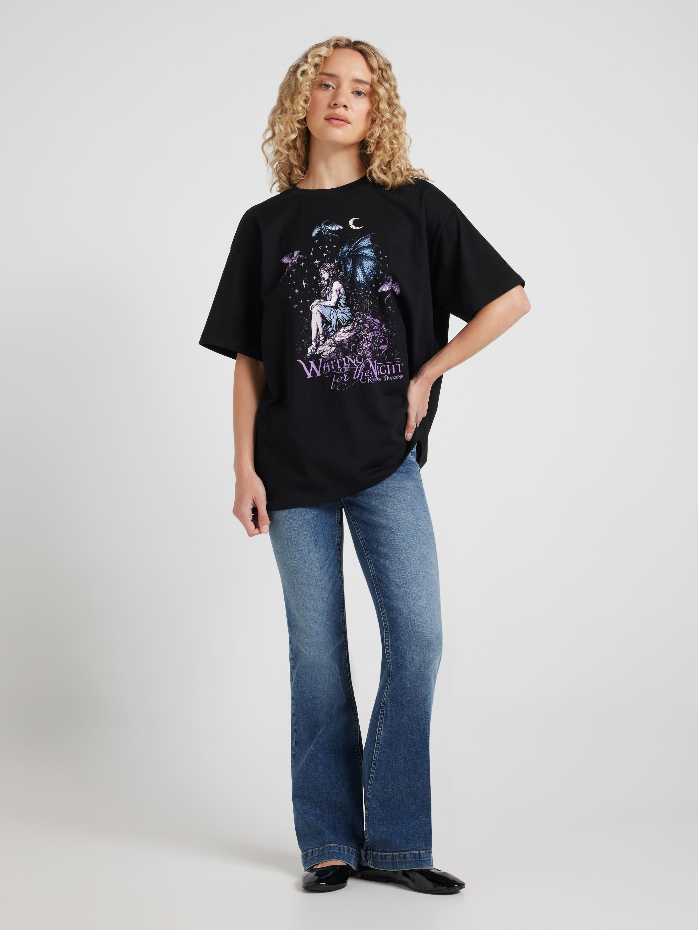 Waiting For The Night Over Size Tee