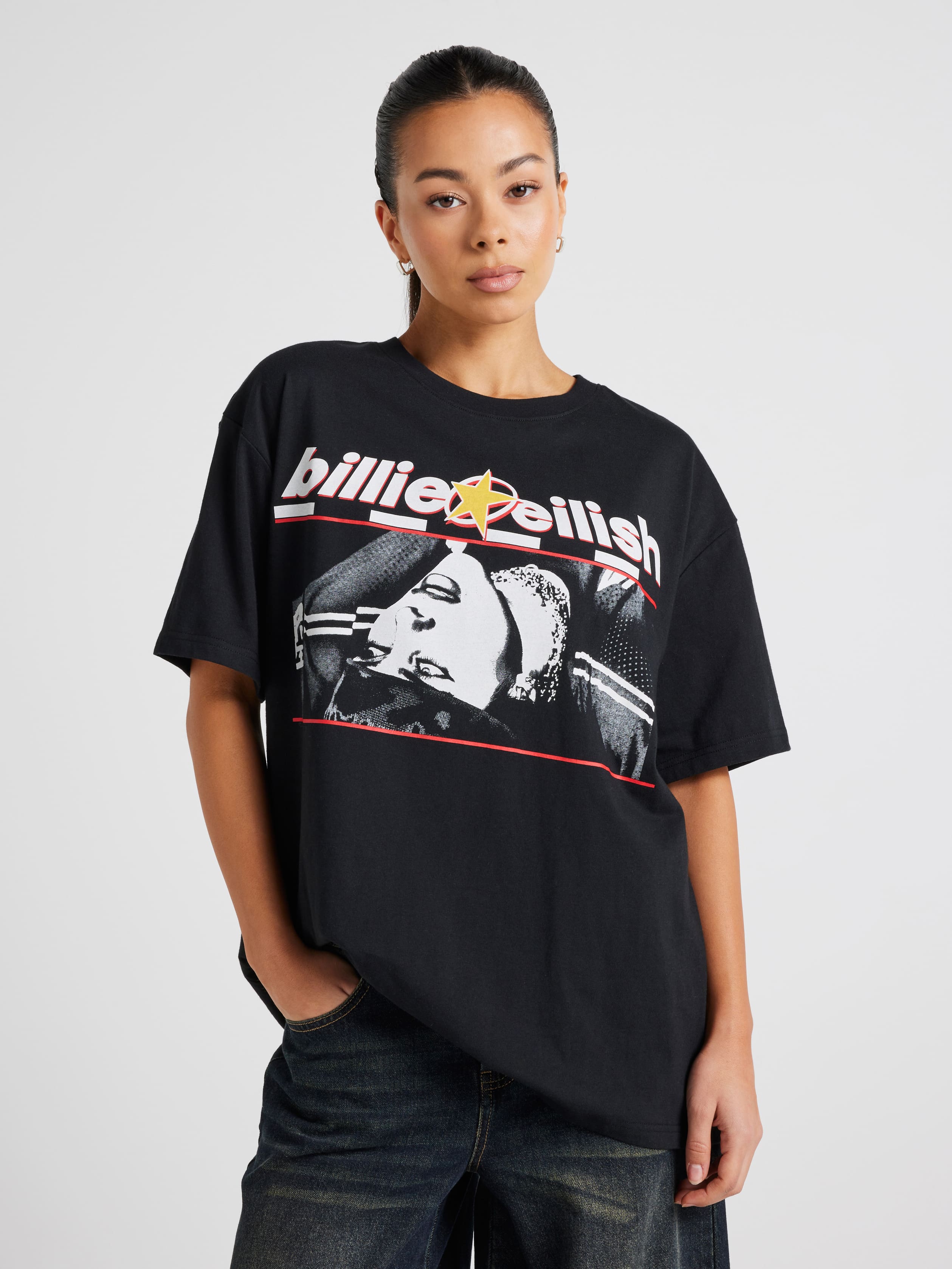 Music Billie Badged Oversized Tee
