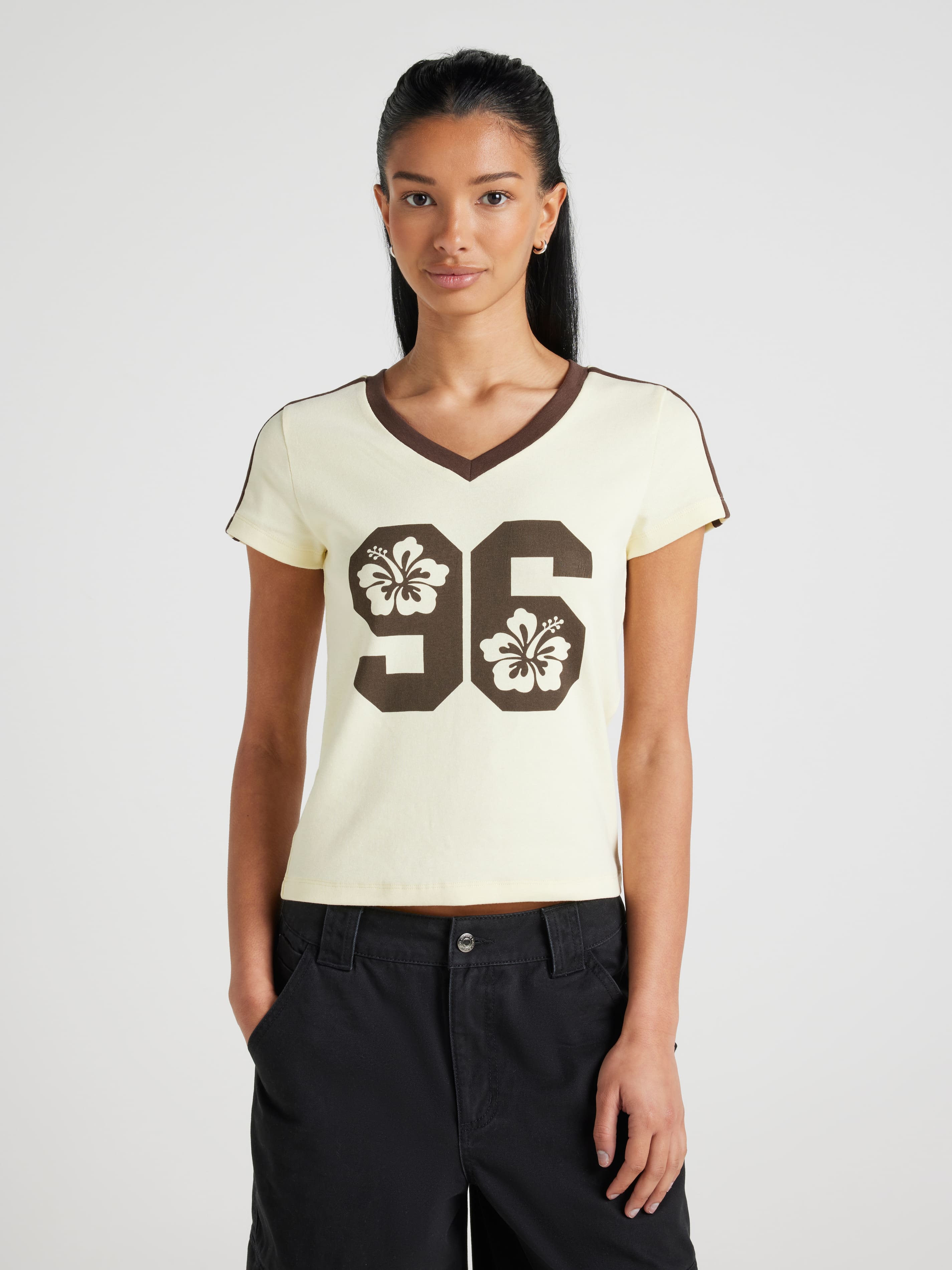96 Retro Sport V Neck Baby Tee