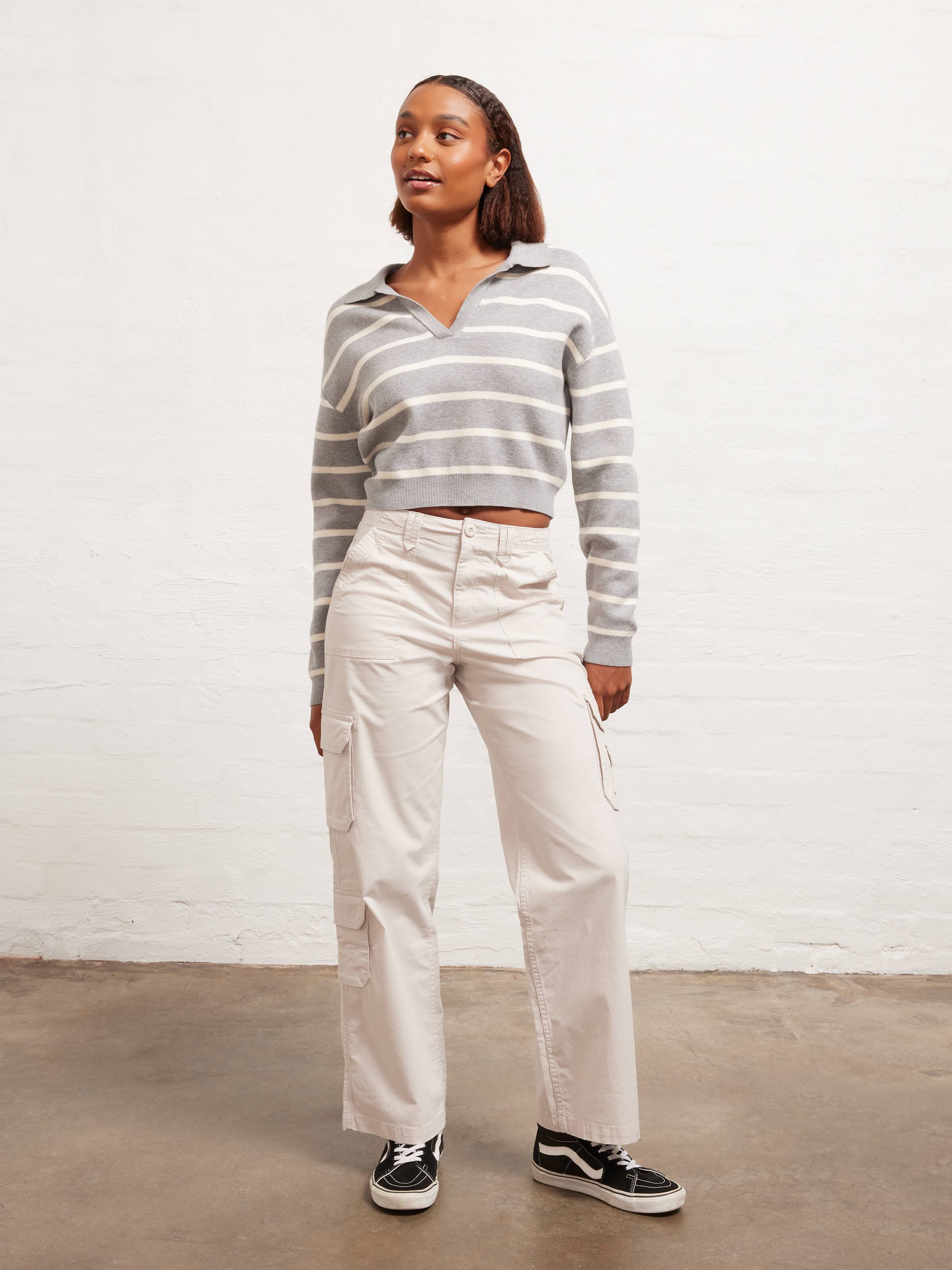 Luna Cropped Collared Knit