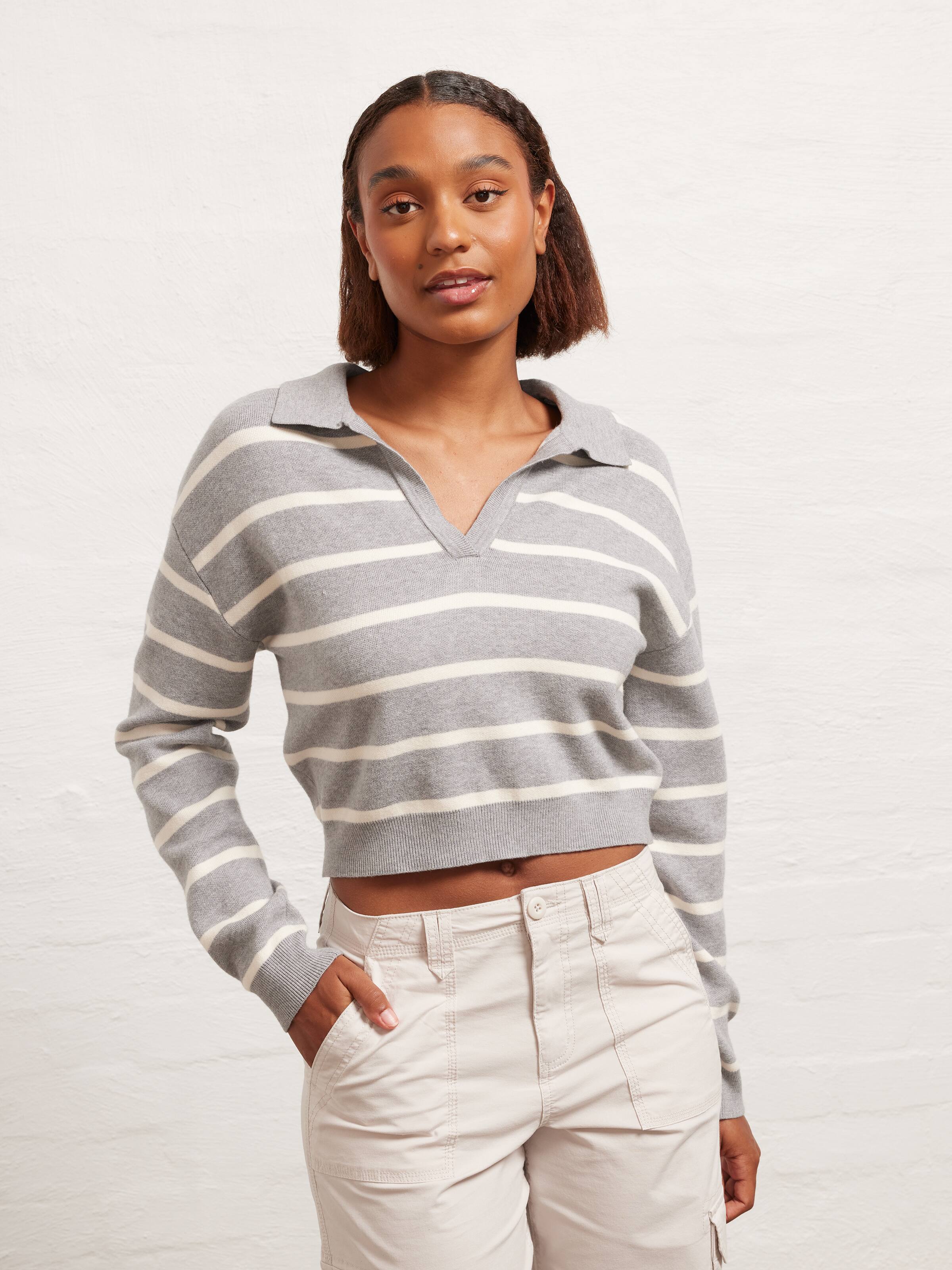 Luna Cropped Collared Knit