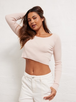 Molly Scoop Neck Cropped Knit