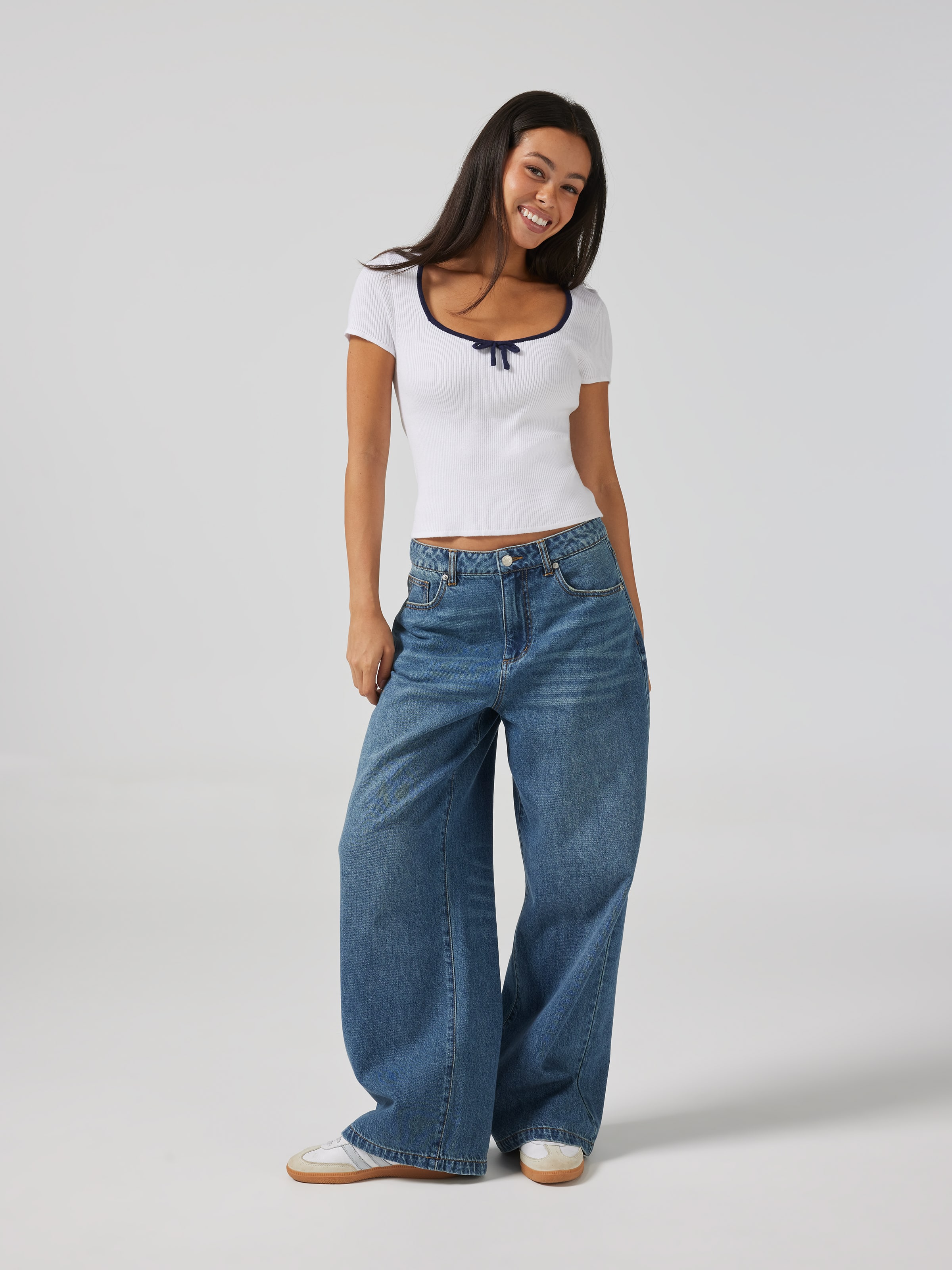 Melody Short Sleeve Bow Knit