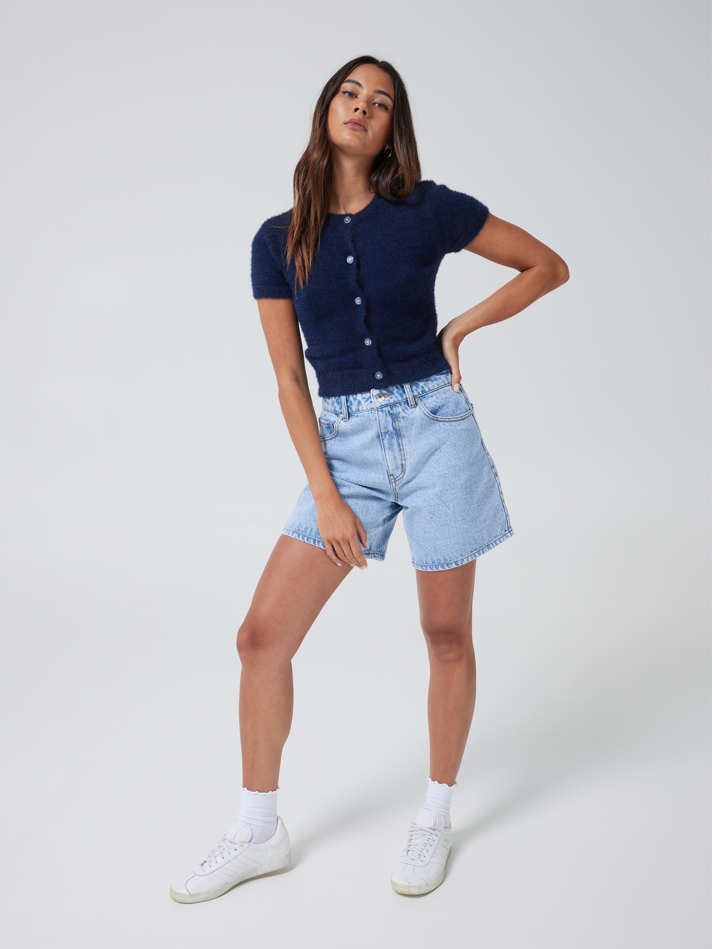 Annabelle Short Sleeve Fluffy Cardi