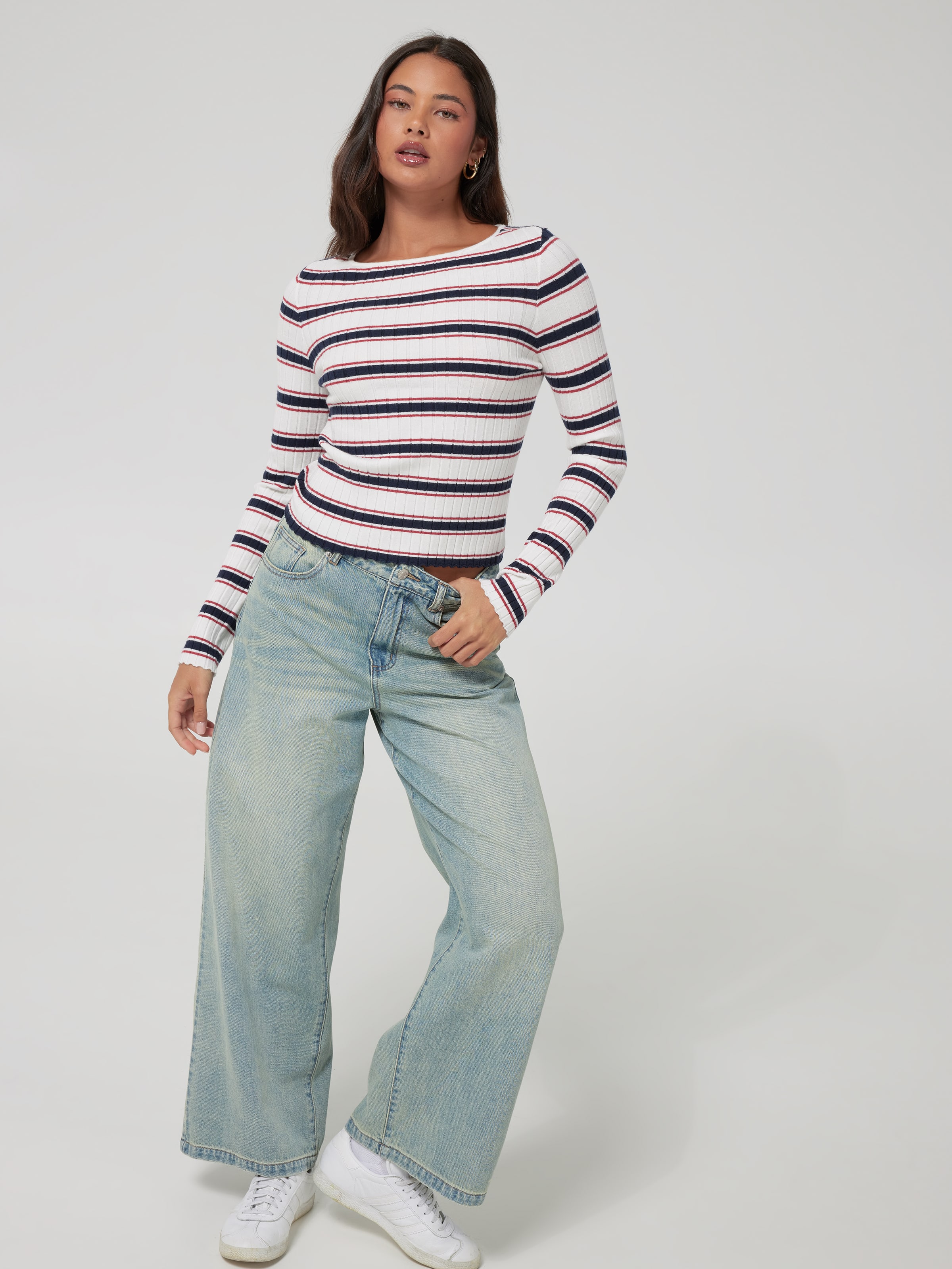 Janelle Rib Long Sleeve Top