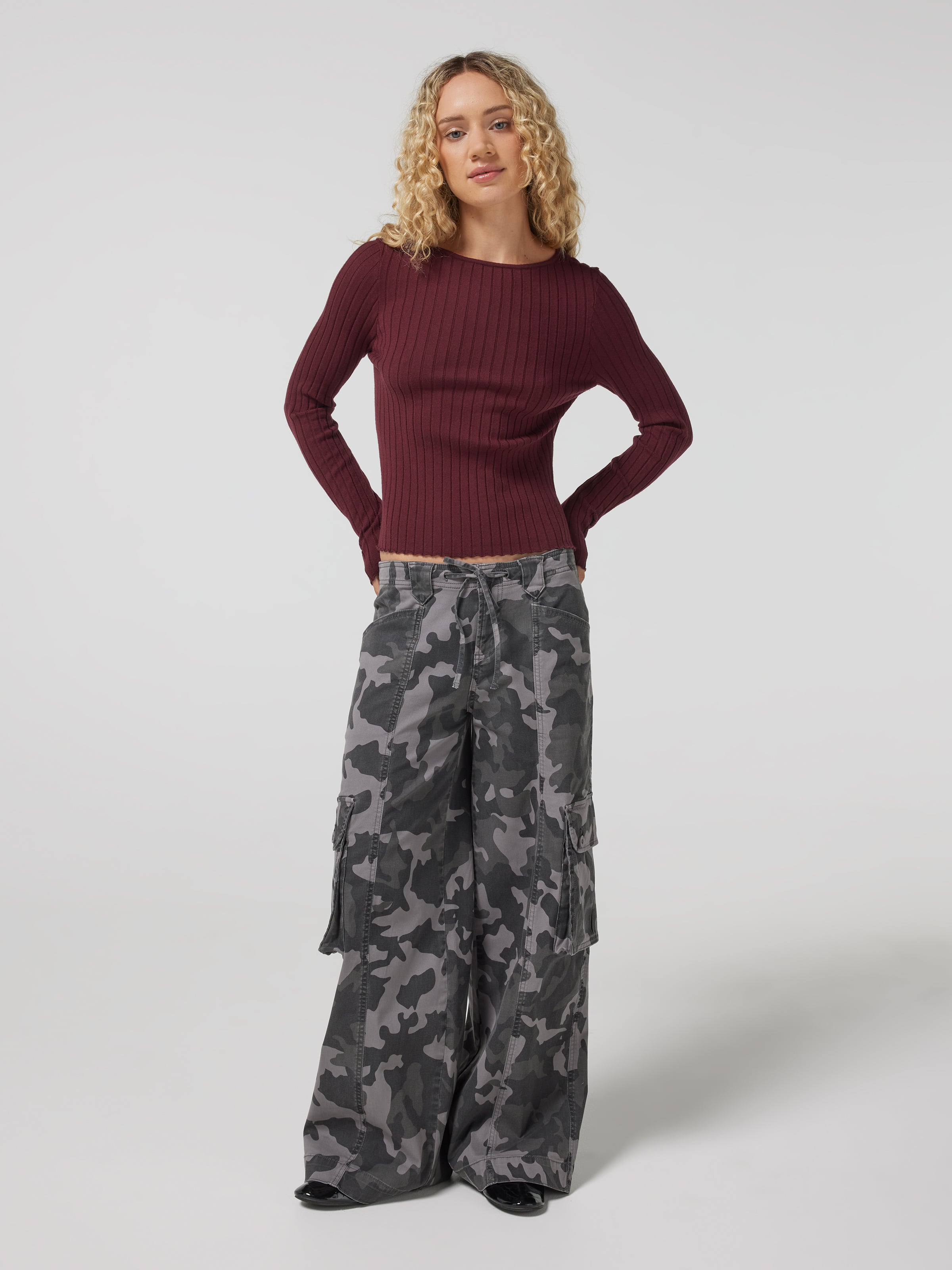 Janelle Rib Long Sleeve Top