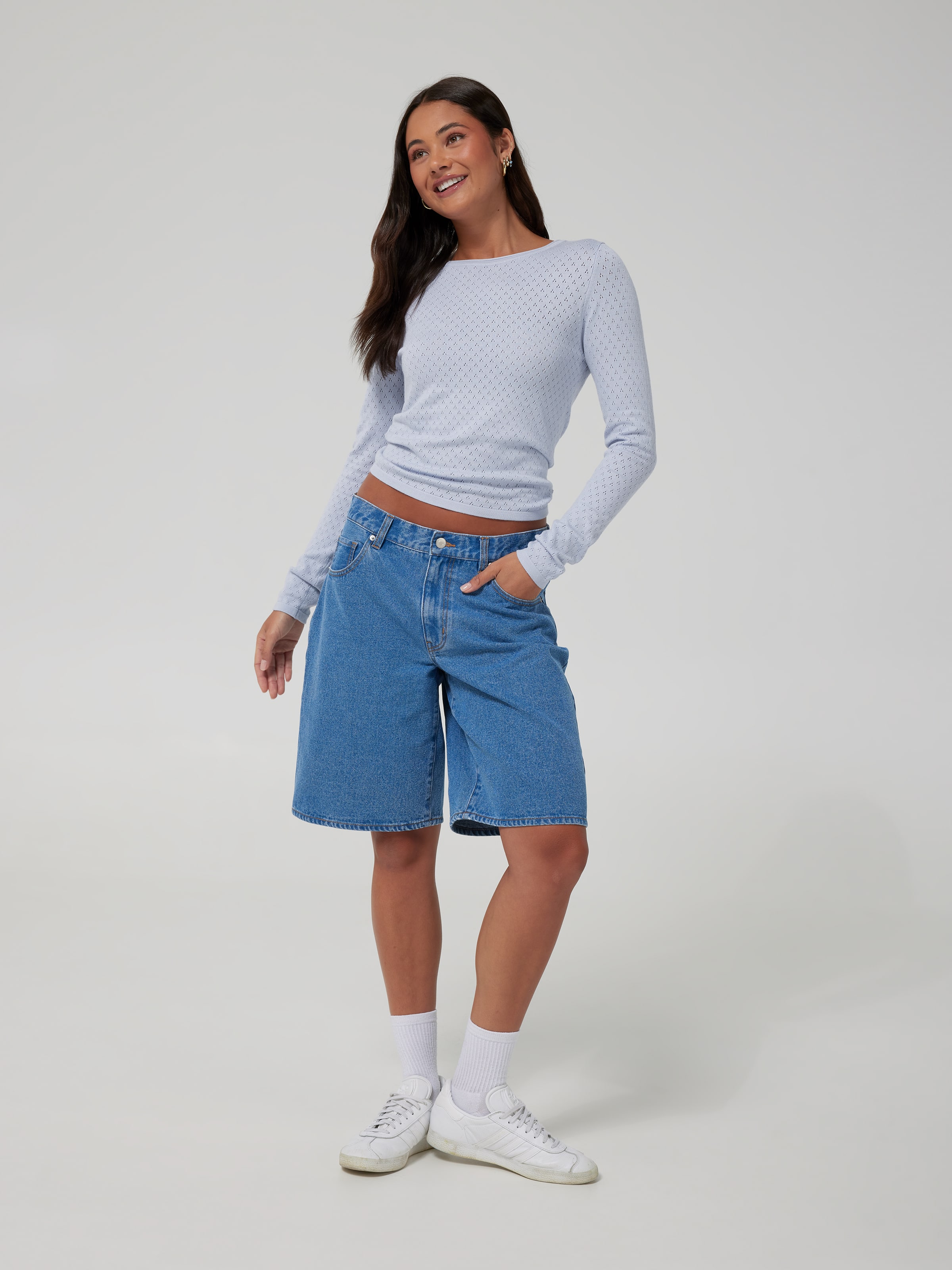 Gemma Pointelle Long Sleeve Top