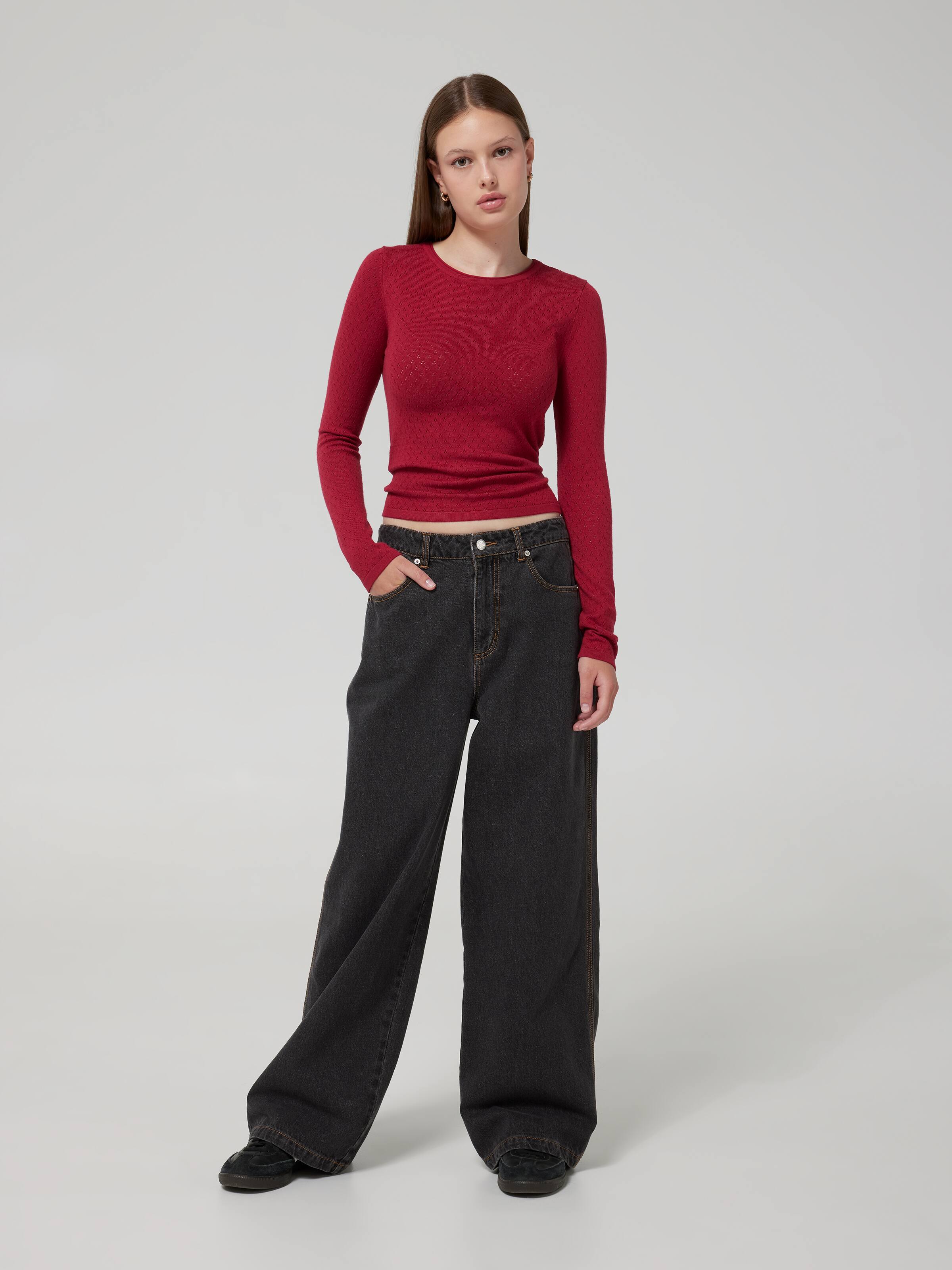 Gemma Pointelle Long Sleeve Top