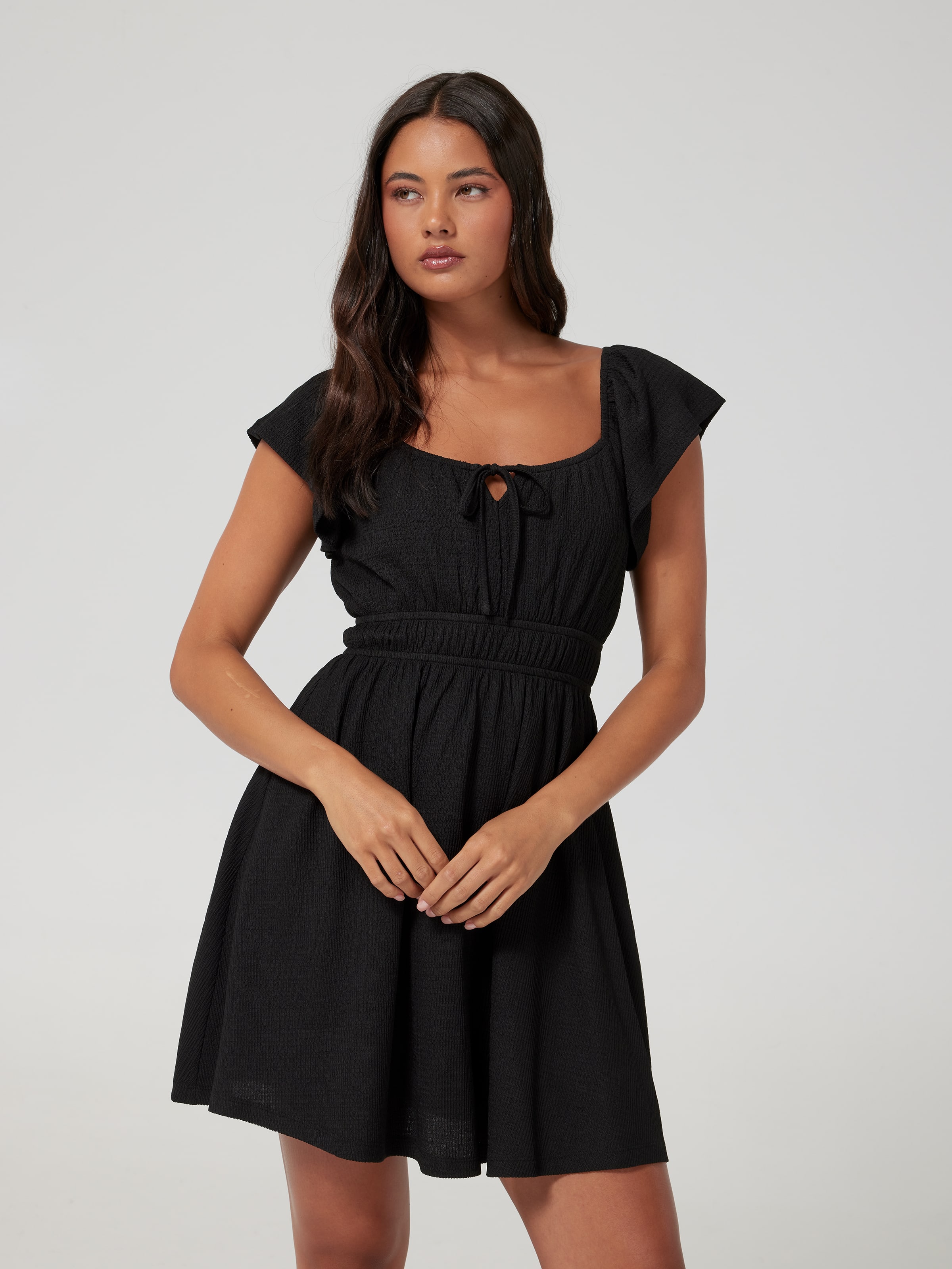 Kia Flutter Sleeve Mini Dress