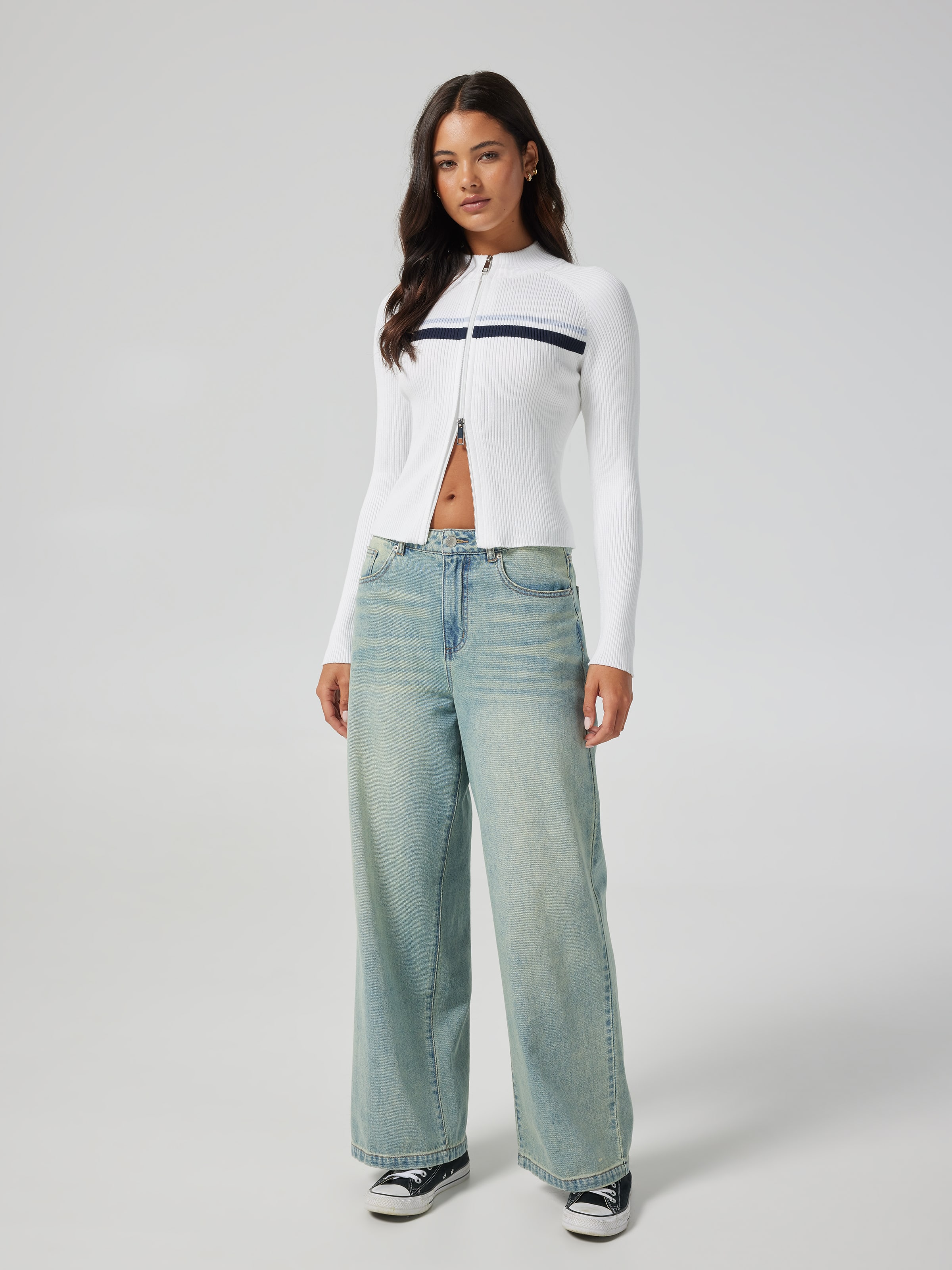 Jessica Double Zip Cardigan