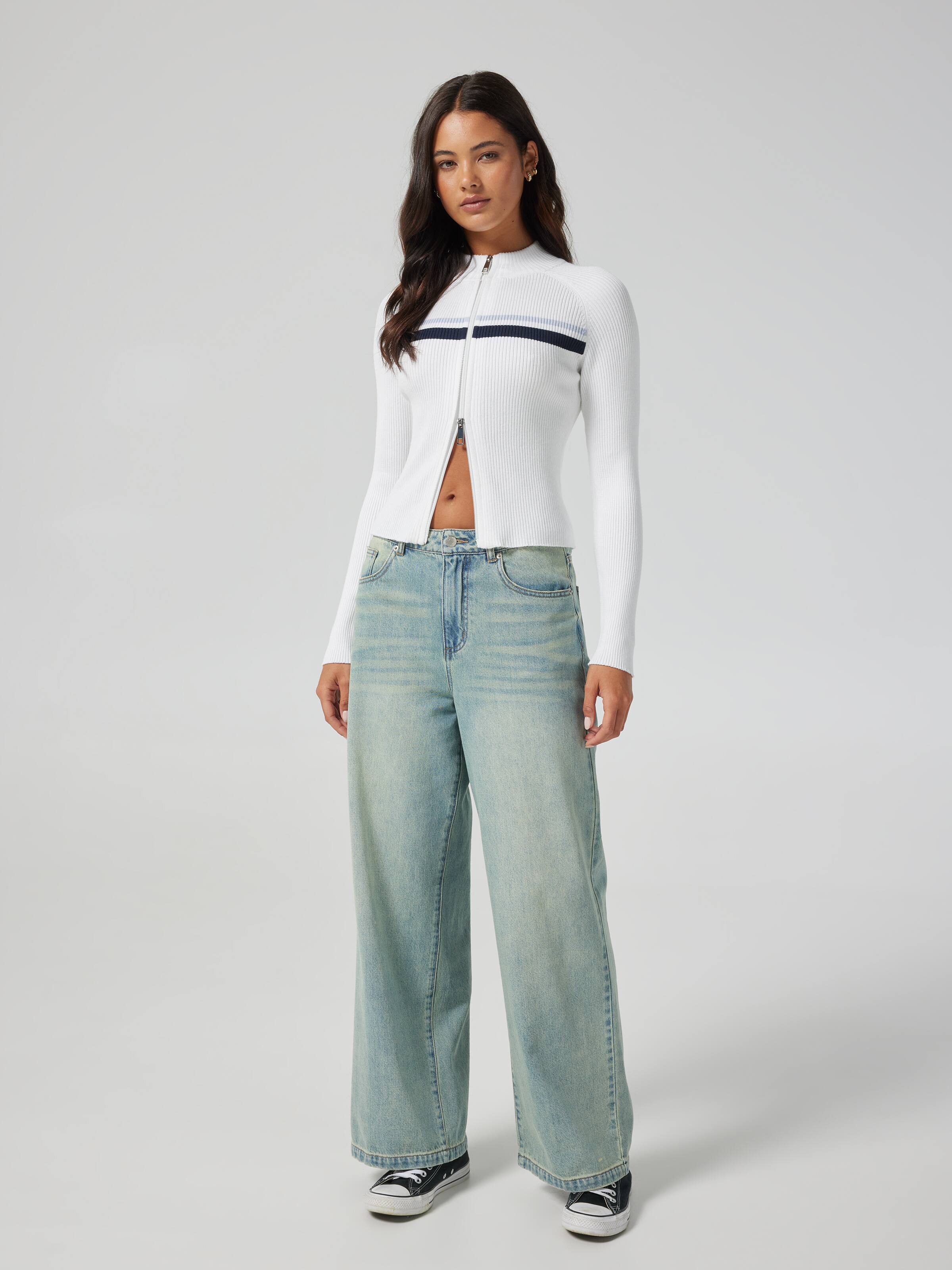 Jessica Double Zip Cardigan