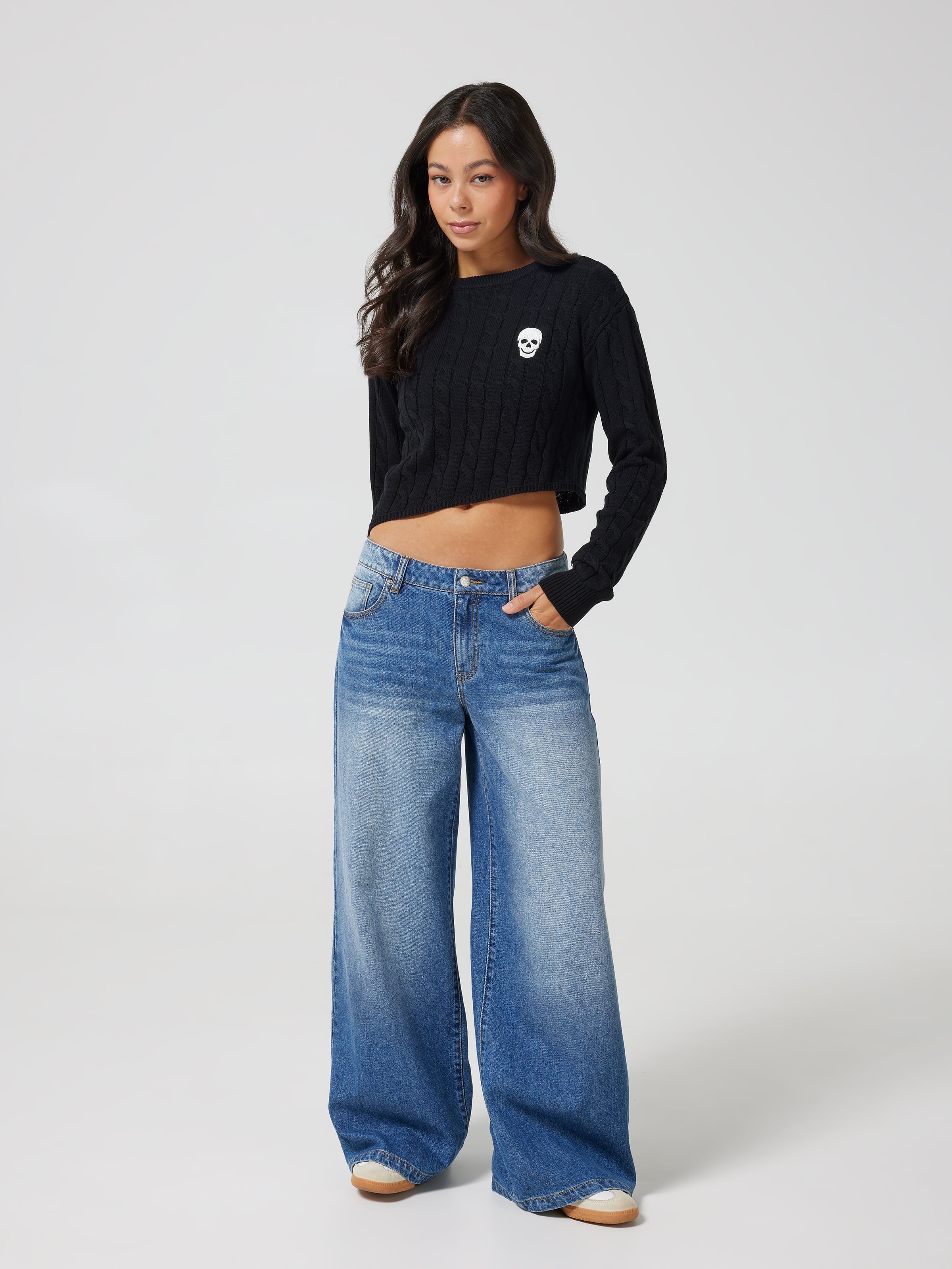Avery Asymmetrical Cable Knit